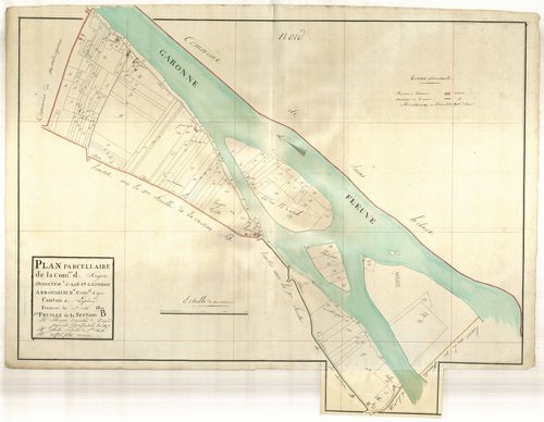 Plan primitif, atlas-B1, Sérignac-sur-Garonne