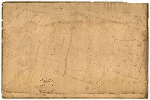 Plan napoléonien, feuille préparatoire-C1 Latuque, Sérignac-sur-Garonne