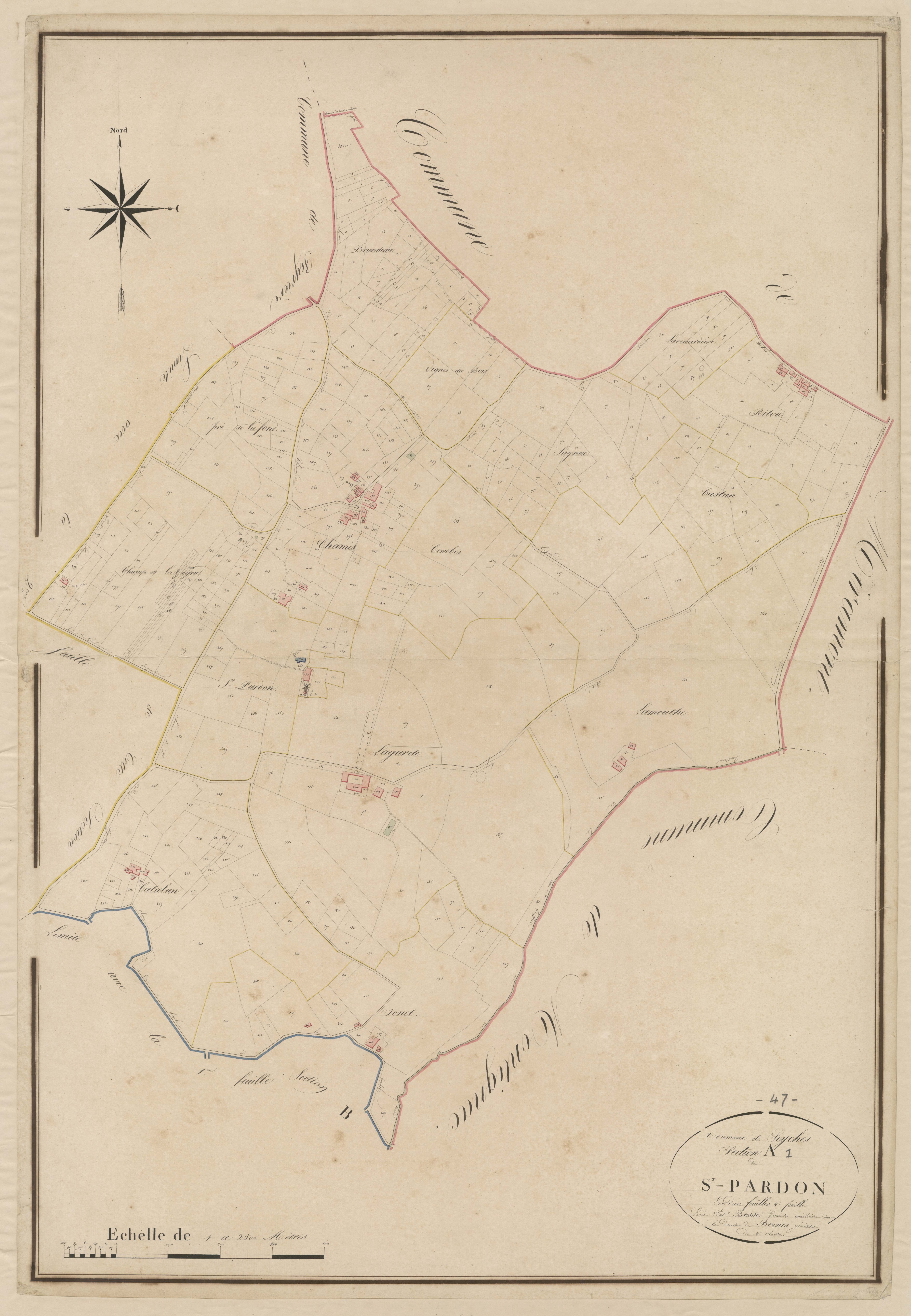 Plan napoléonien, atlas-A1 Saint-Pardoux, Seyches