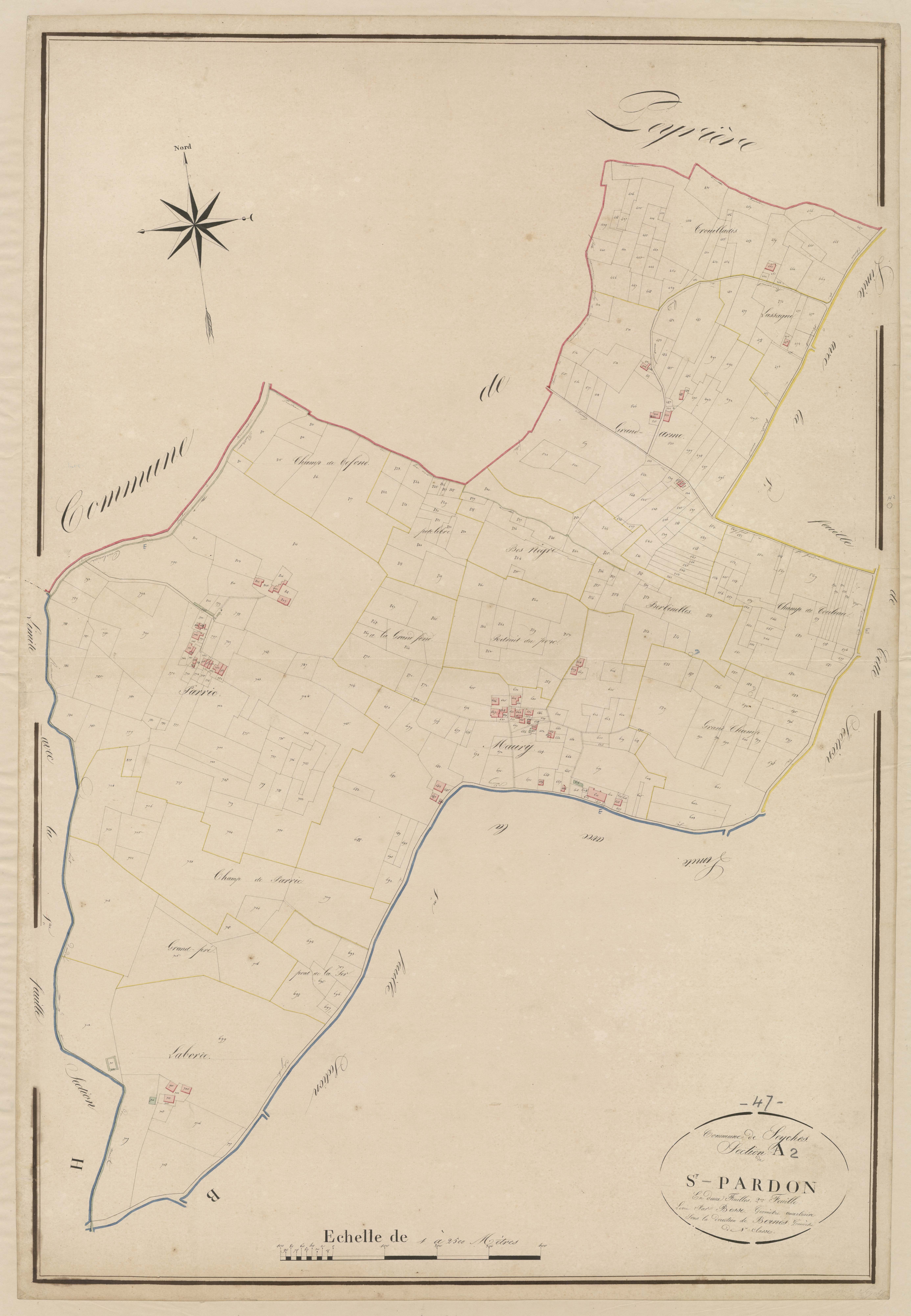 Plan napoléonien, atlas-A2 Saint-Pardoux, Seyches