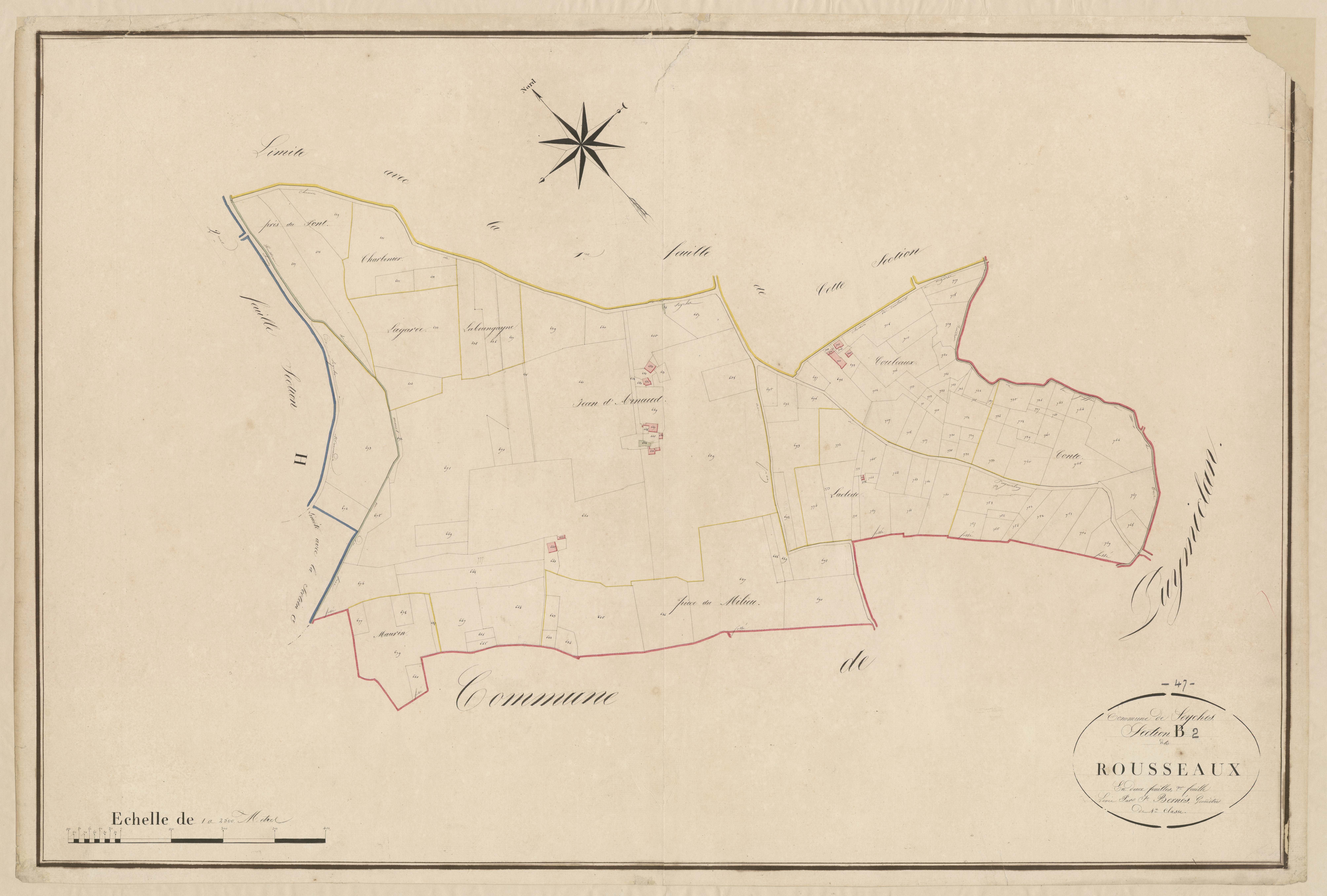 Plan napoléonien, atlas-B2 Rousseaux, Seyches