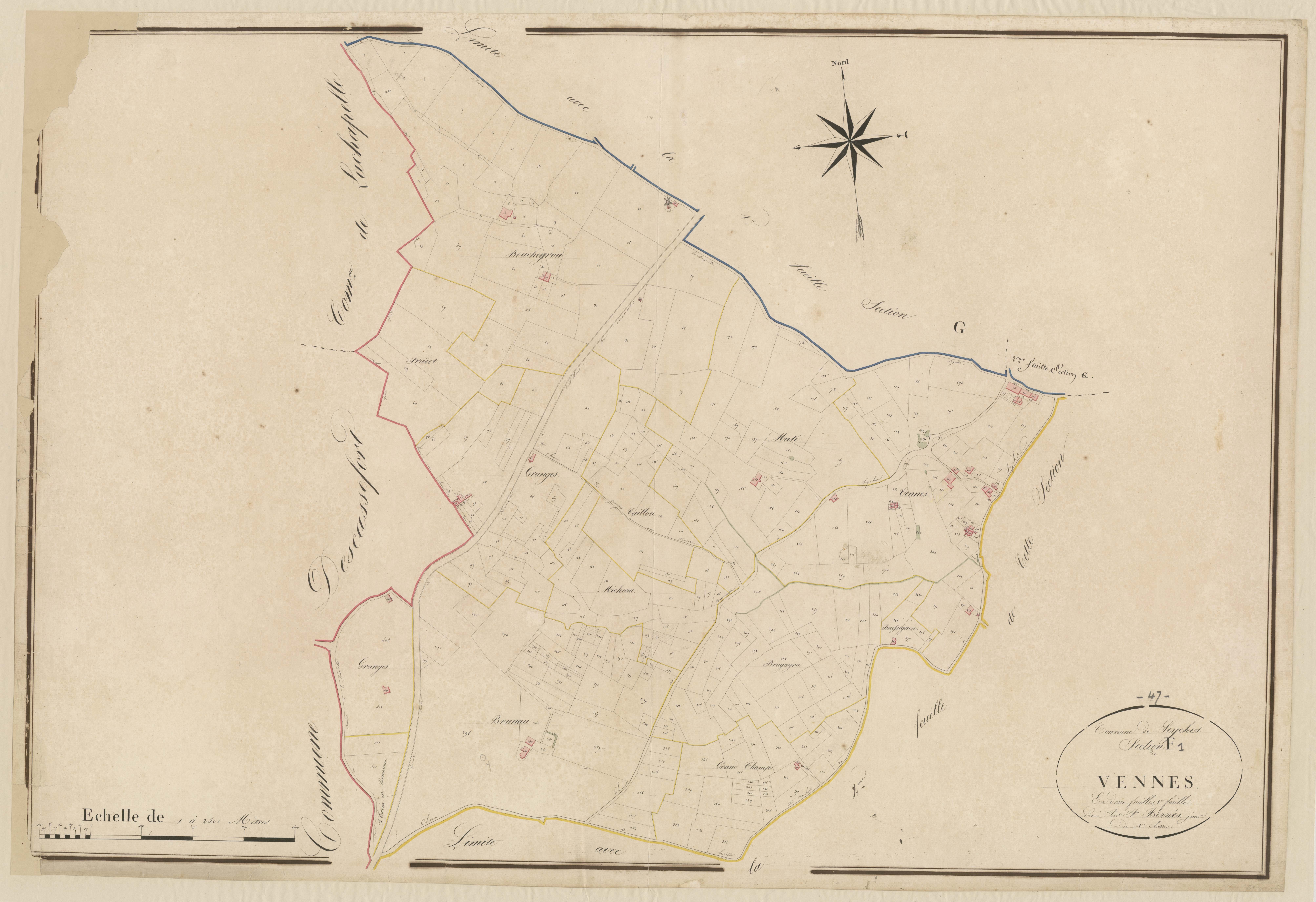Plan napoléonien, atlas-F1 Vennes, Seyches