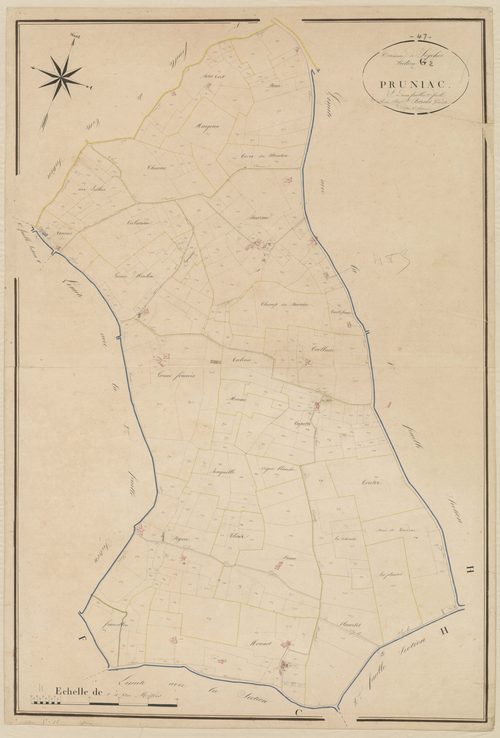Plan napoléonien, atlas-G2 Pruniac, Seyches
