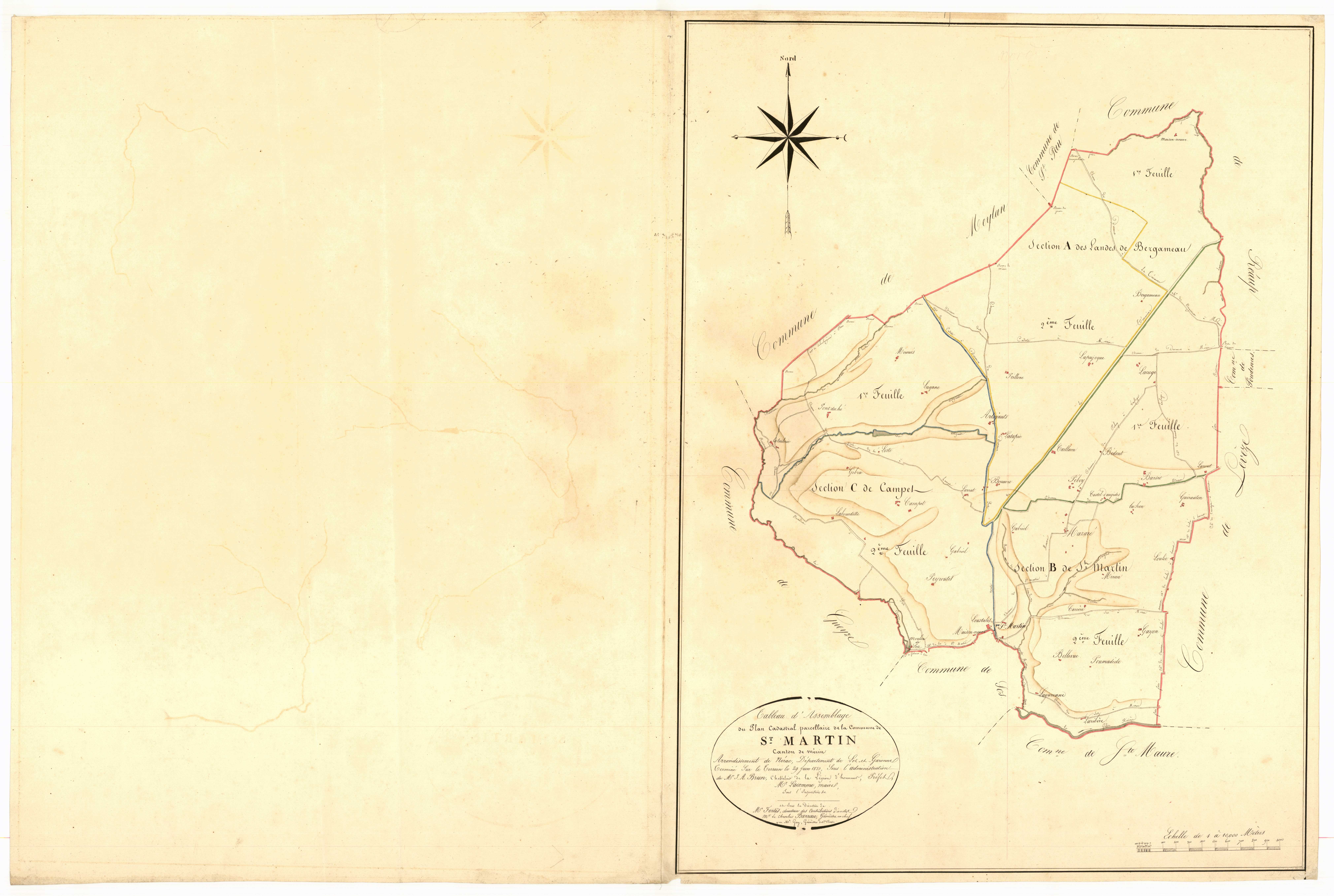 Plan napoléonien, atlas-TA, Saint-Martin (voir Sos)