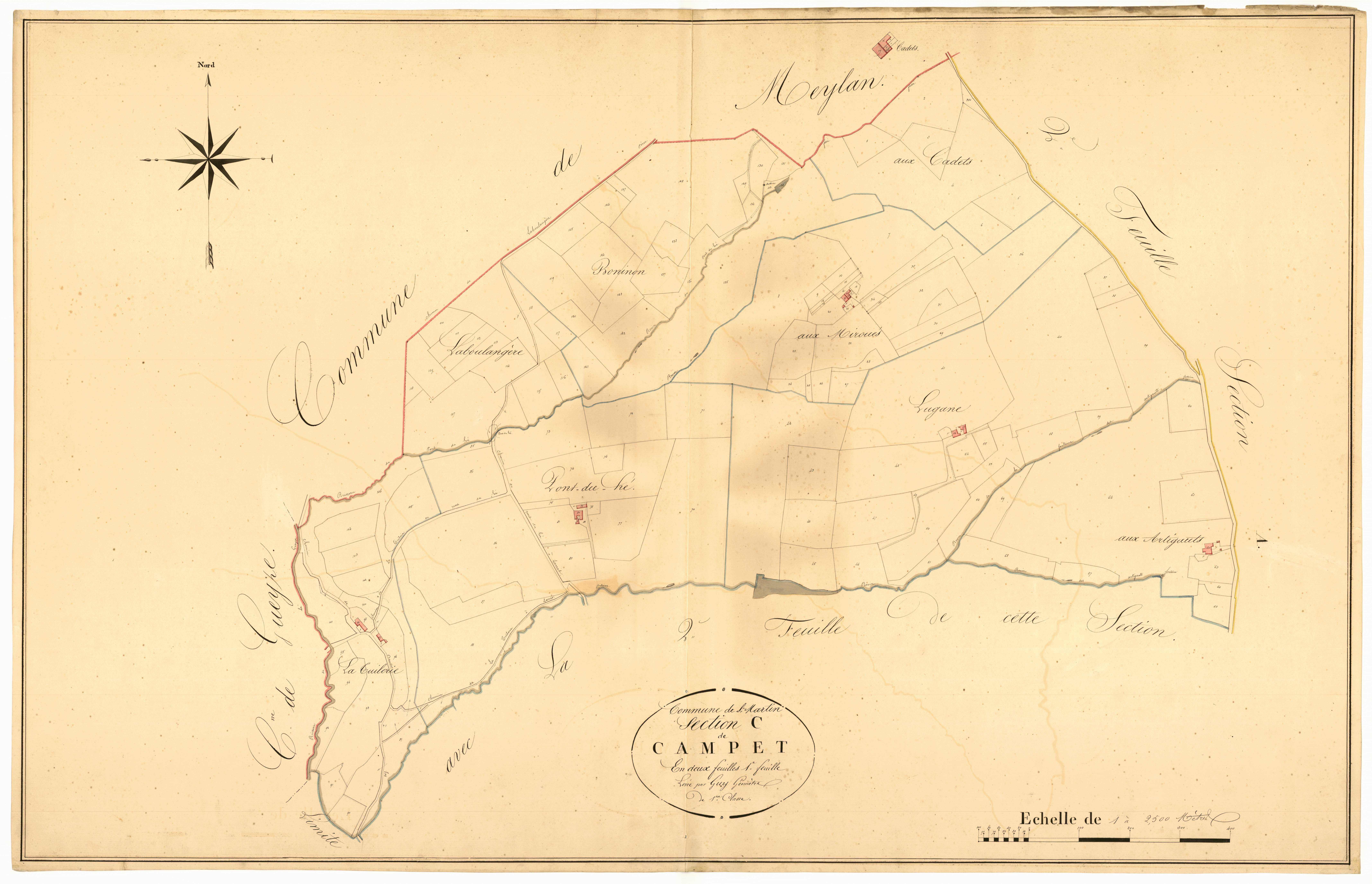 Plan napoléonien, atlas-C1 Campet, Saint-Martin (voir Sos)