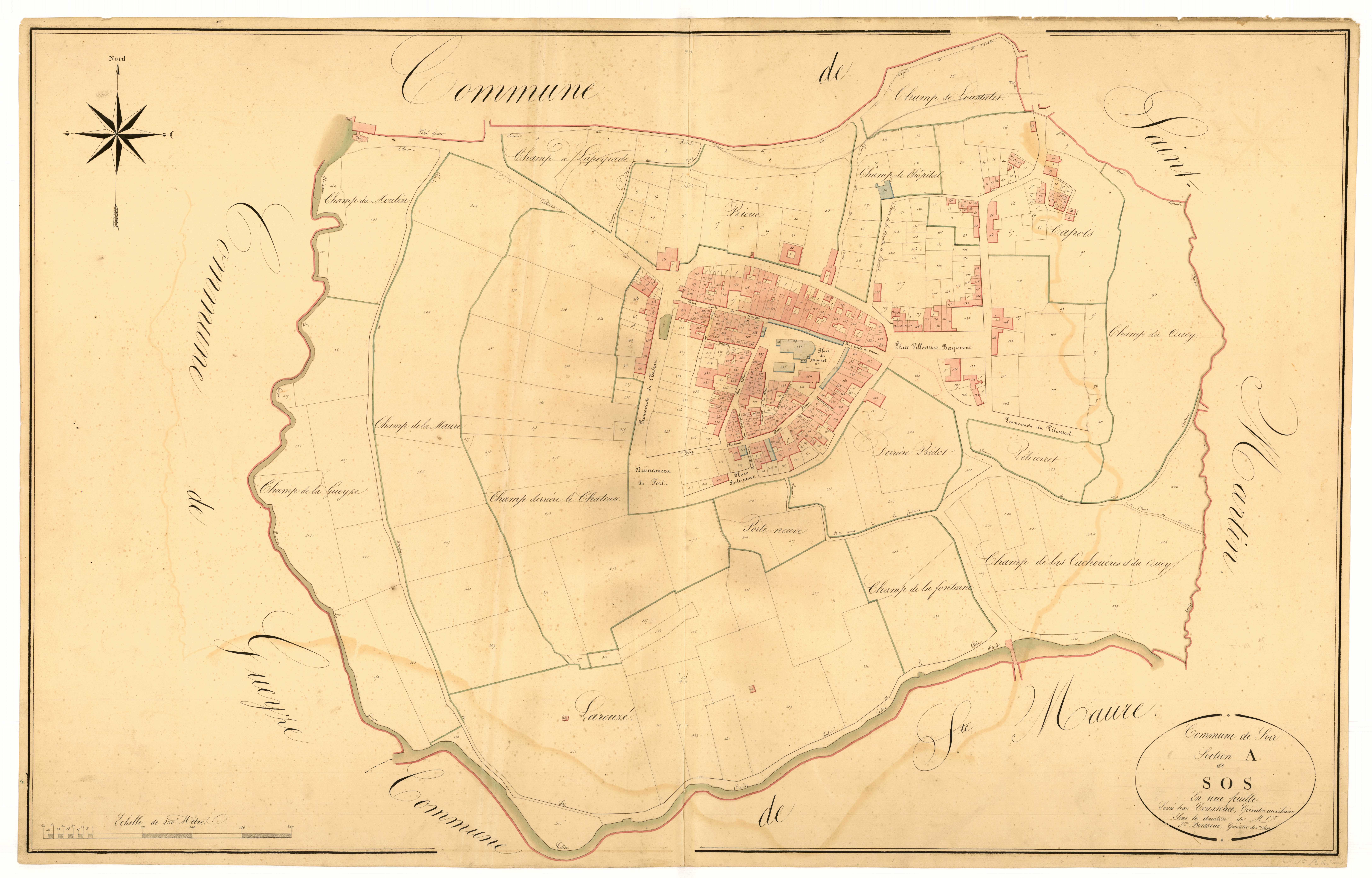 Plan napoléonien, atlas-A Sos, Sos