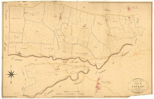 Plan napoléonien, atlas-B Levèze, Levèze (voir Sos)