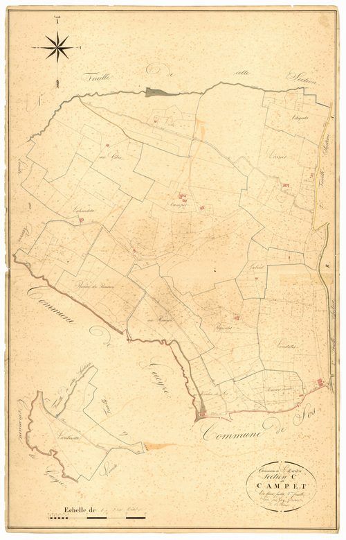 Plan napoléonien, atlas-C2 Campet, Saint-Martin (voir Sos)