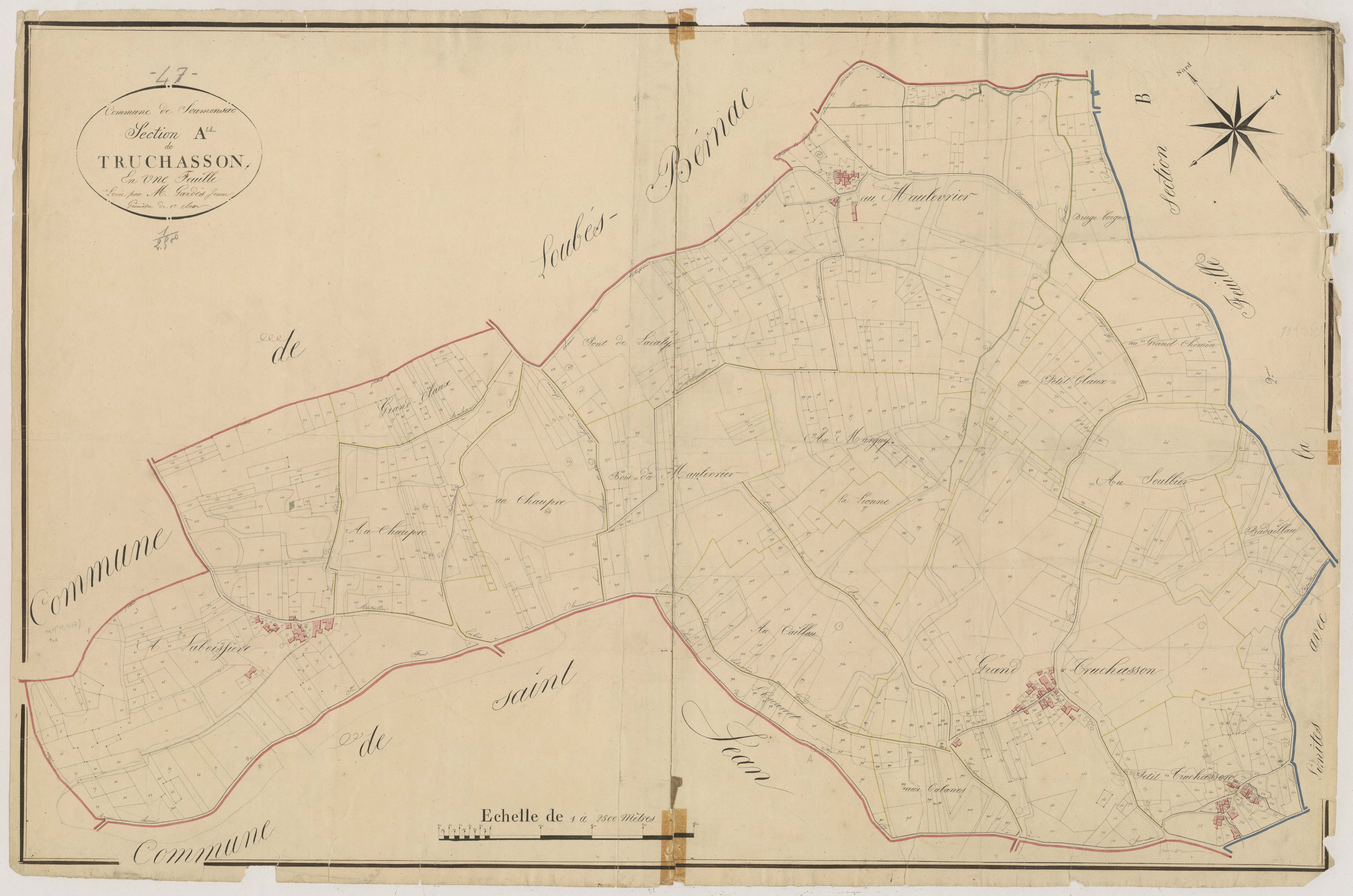 Plan napoléonien, atlas-A Truchassou, Soumensac