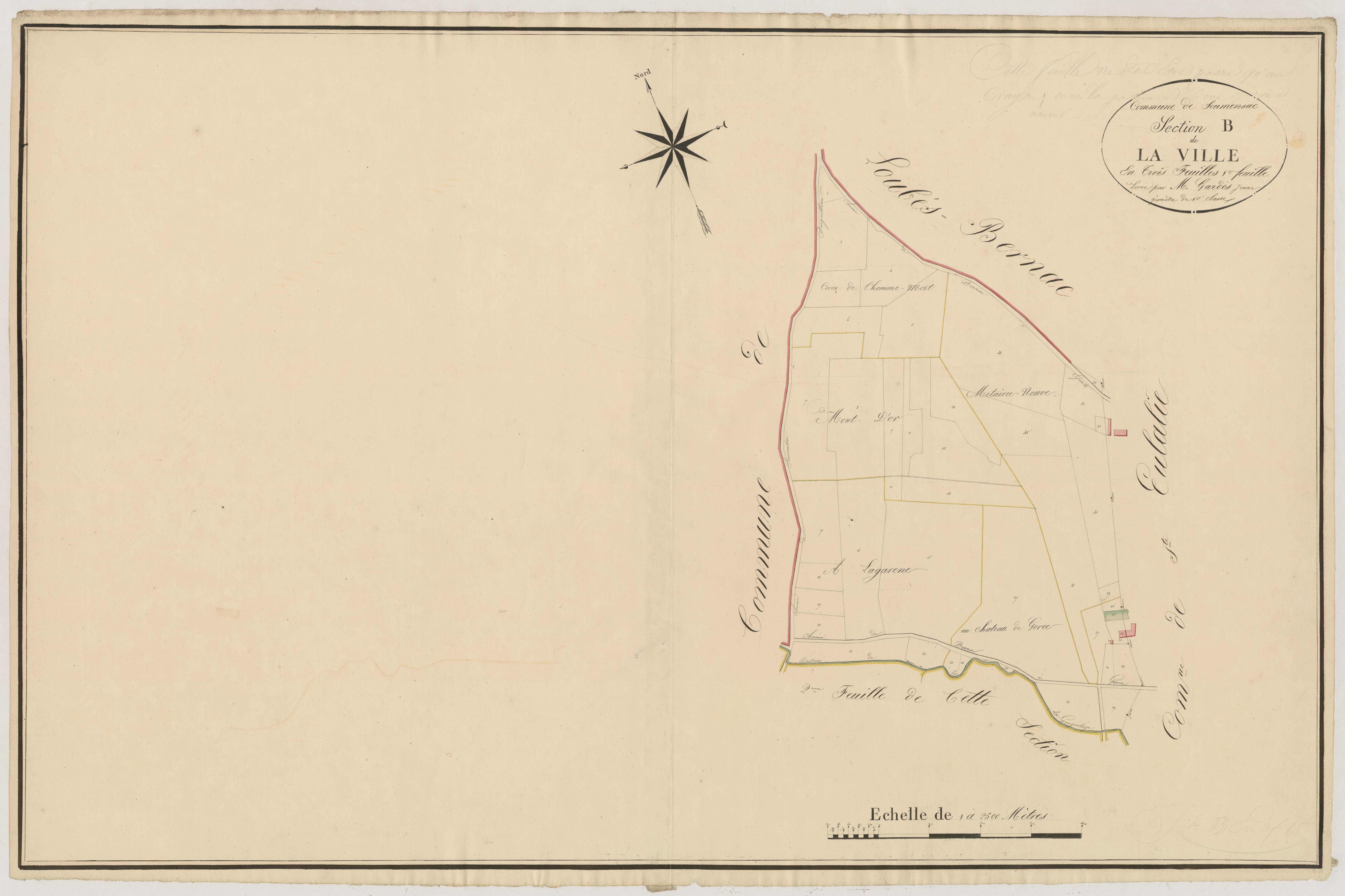 Plan napoléonien, atlas-B1La Ville, Soumensac