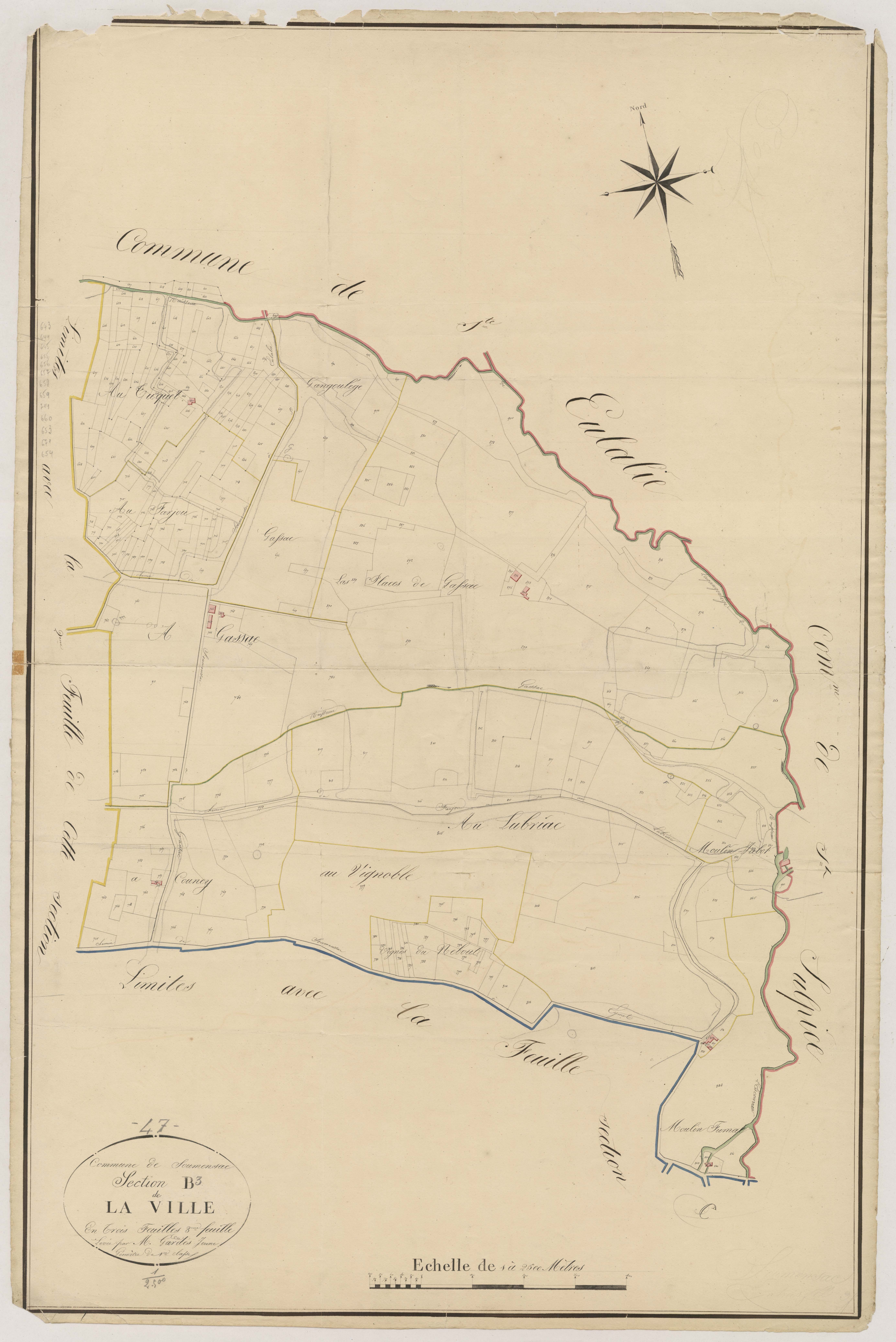 Plan napoléonien, atlas-B3 Truchassou, Soumensac