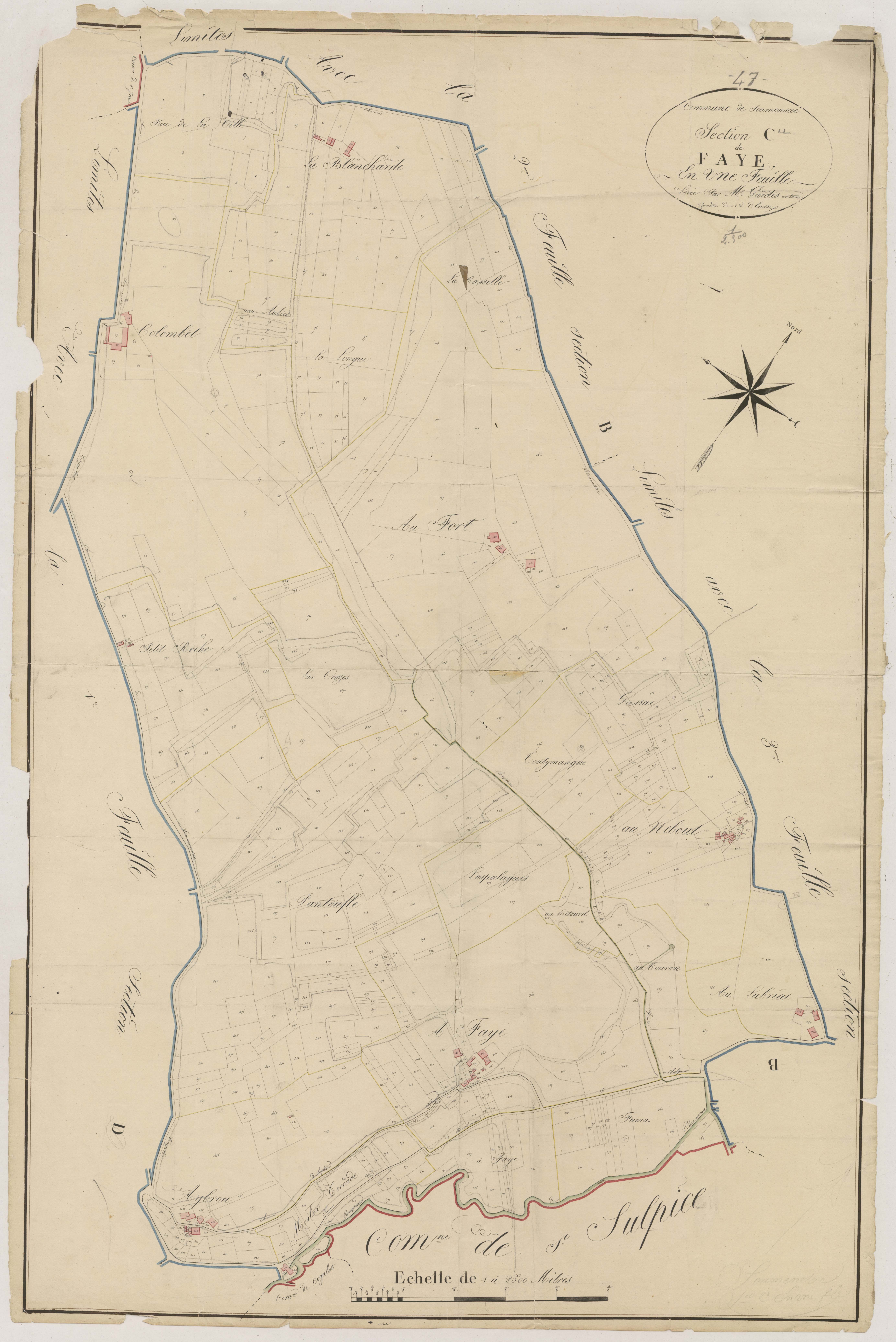 Plan napoléonien, atlas-C Faye, Soumensac