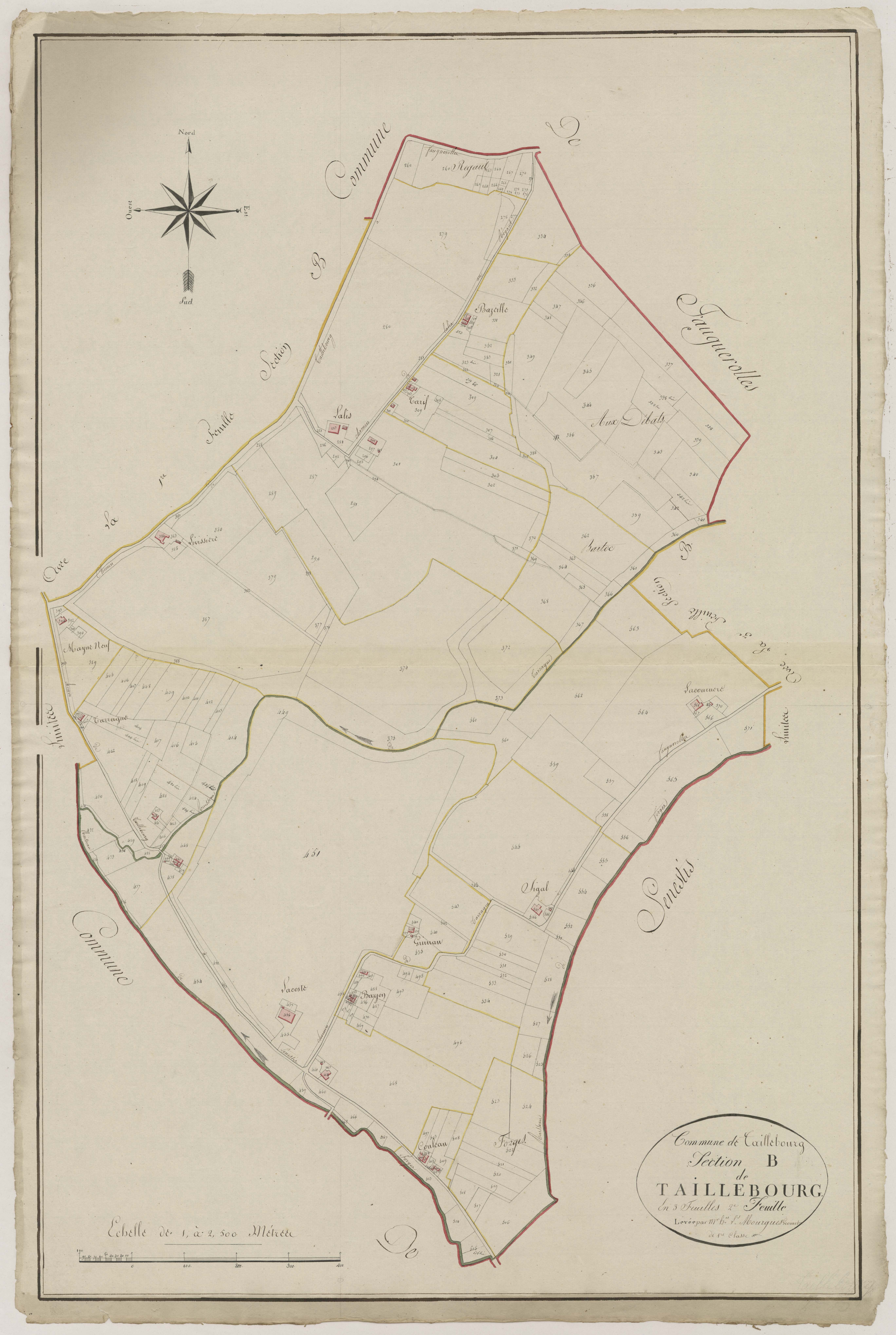 Plan primitif, atlas-B2 Taillebourg, Taillebourg