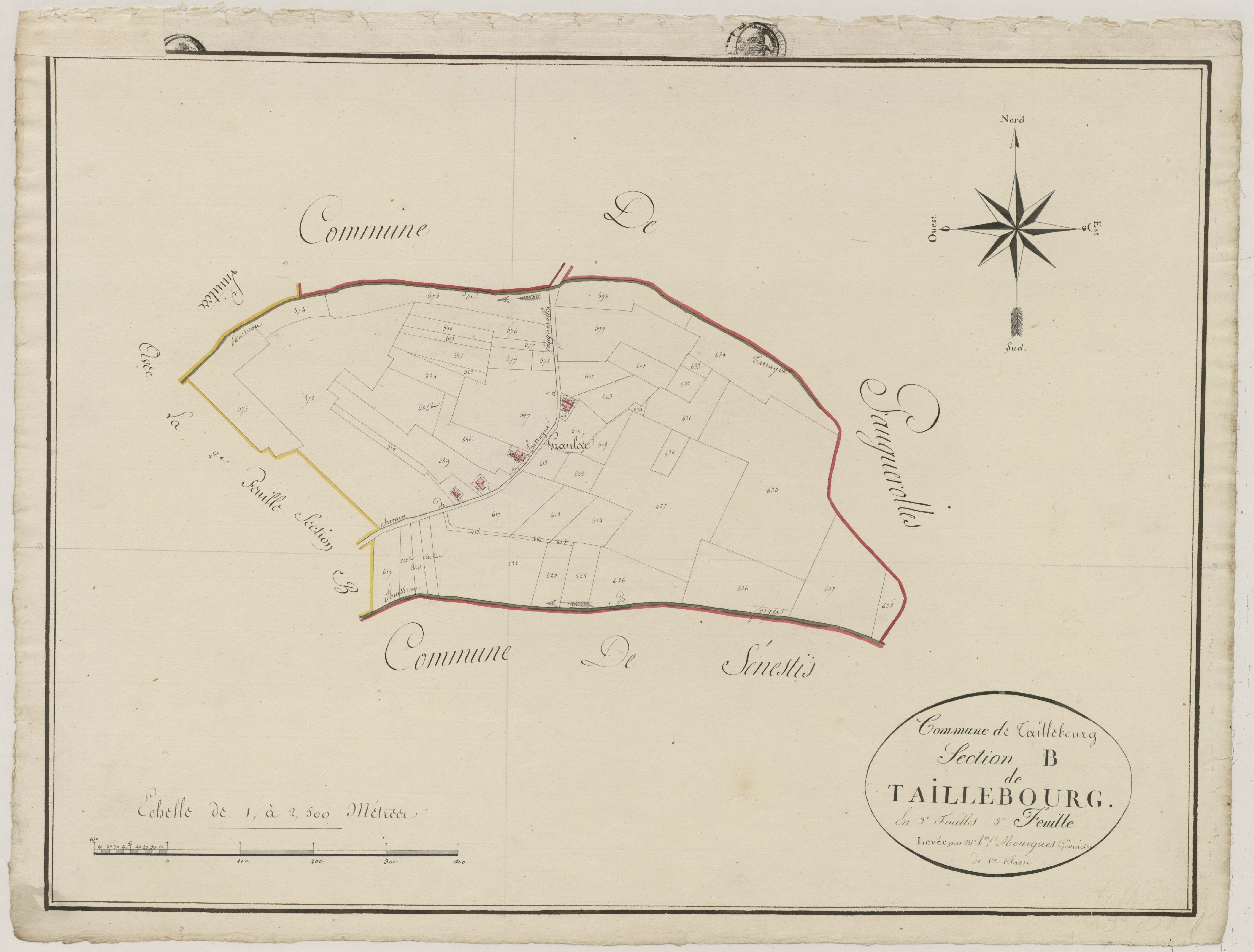 Plan primitif, atlas-B3 Taillebourg, Taillebourg