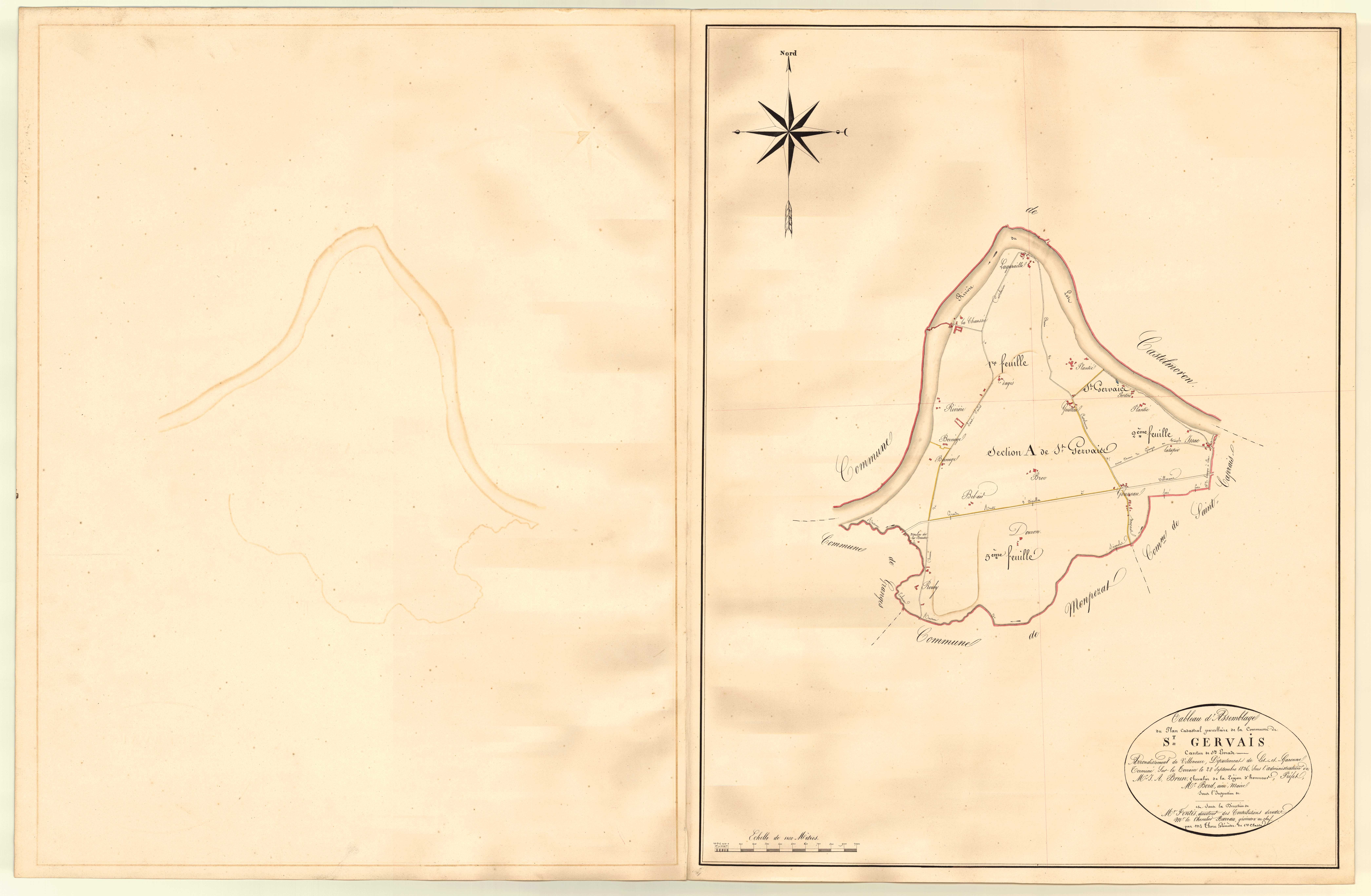 Plan napoléonien, atlas-TA, Saint-Gervais (voir Le Temple)