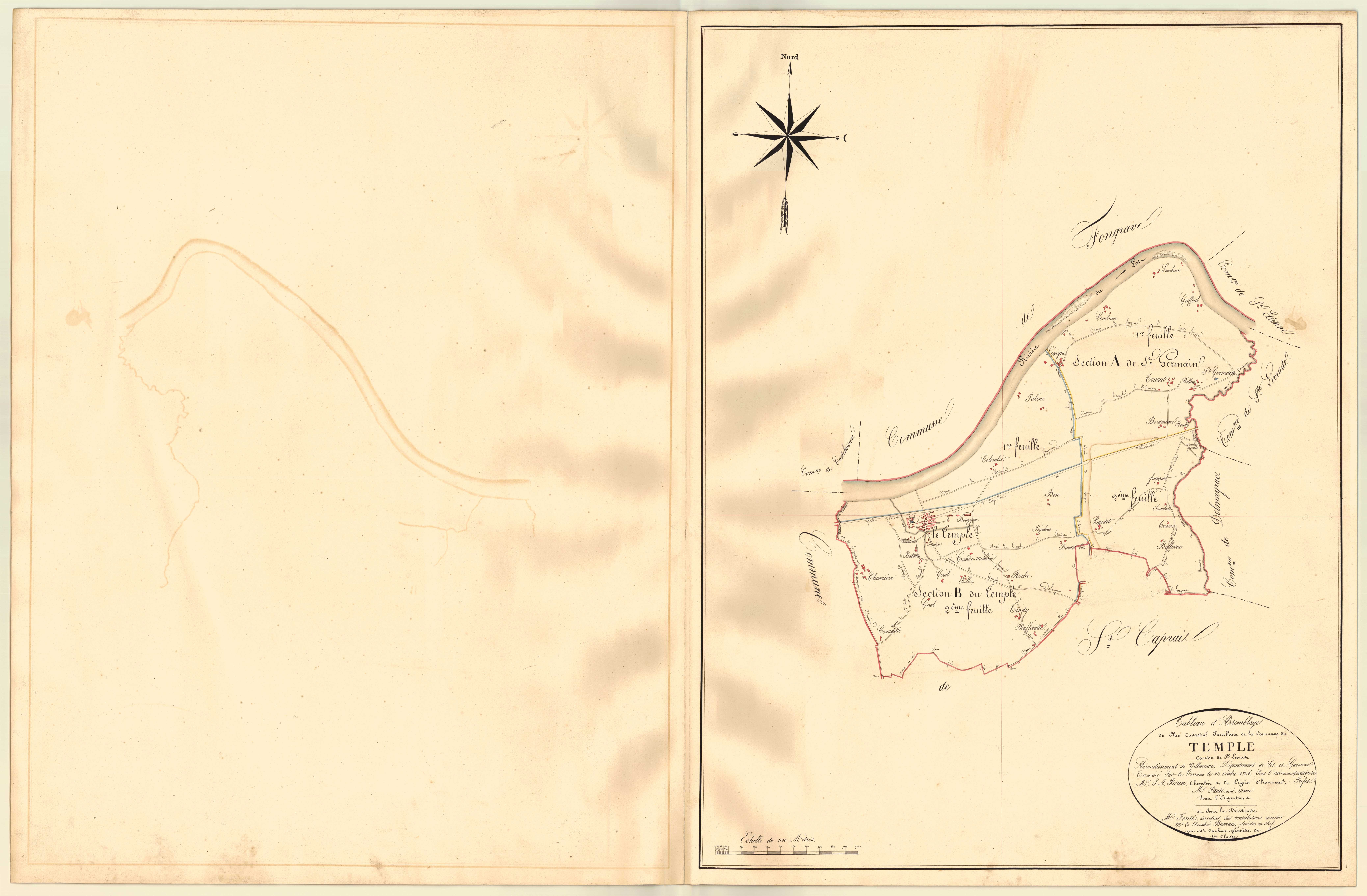 Plan napoléonien, atlas-TA, Temple-sur-Lot (Le)