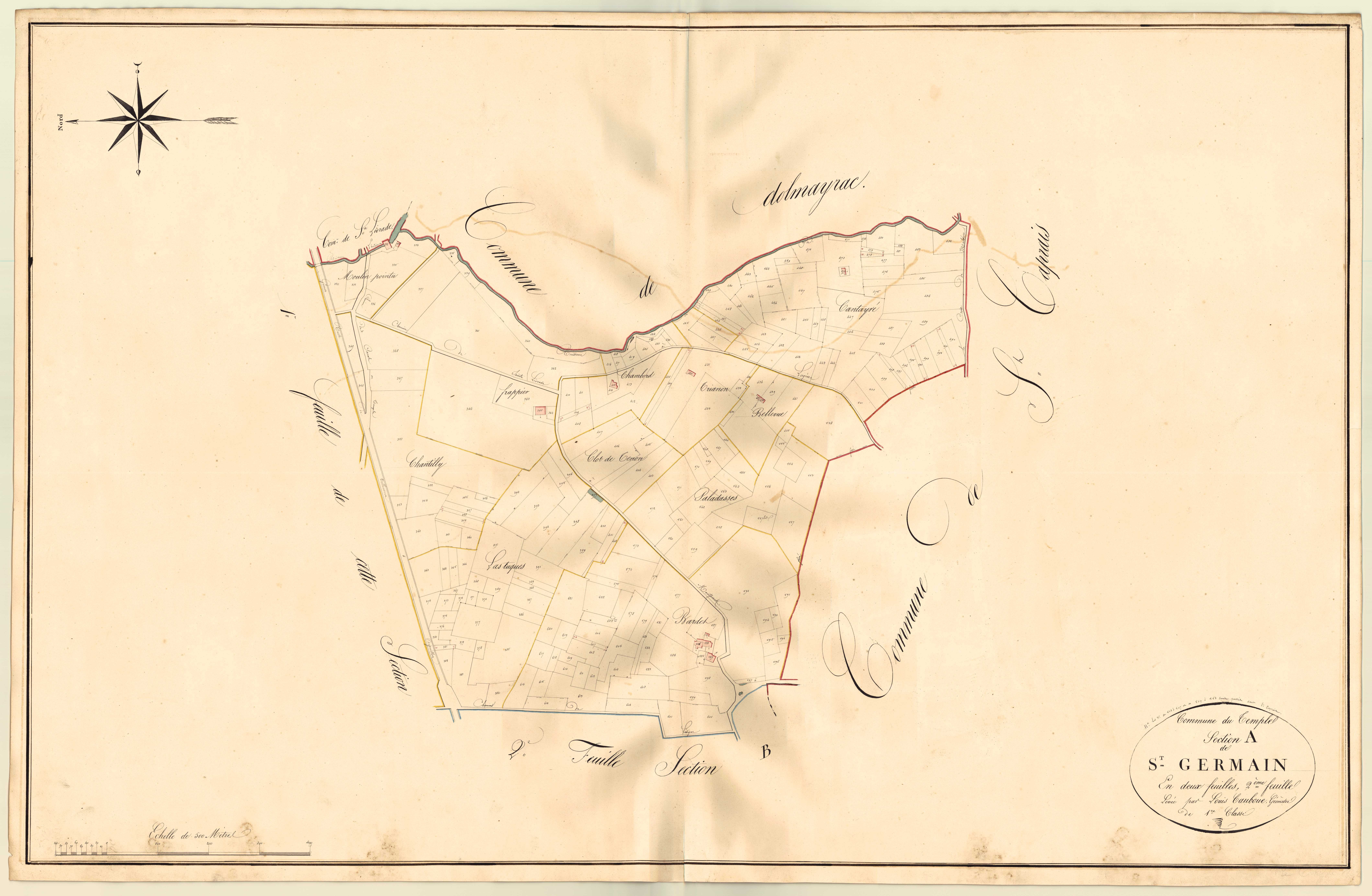 Plan napoléonien, atlas-A2 Saint-Germain, Temple-sur-Lot (Le)