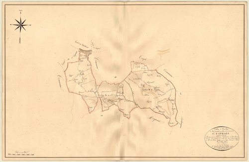 Plan napoléonien, atlas-TA, Saint-Caprais (voir Le Temple)