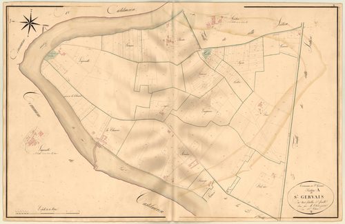 Plan napoléonien, atlas-A1 Saint-Gervais, Saint-Gervais (voir Le Temple)