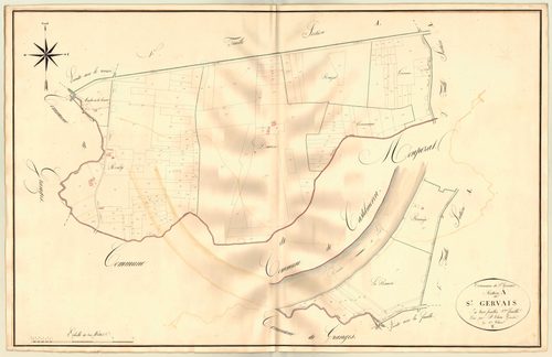 Plan napoléonien, atlas-A3 Saint-Gervais, Saint-Gervais (voir Le Temple)