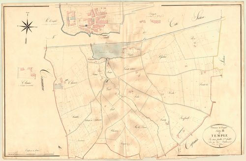Plan napoléonien, atlas-B2 Le Temple, Temple-sur-Lot (Le)