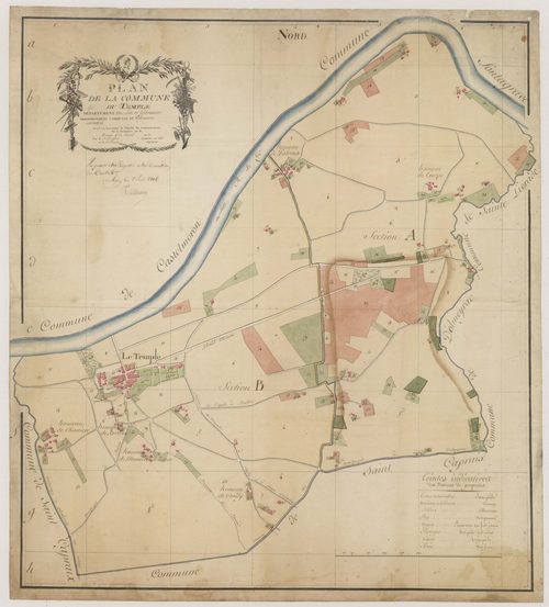 Plan par masses de cultures-, Temple-sur-Lot (Le)