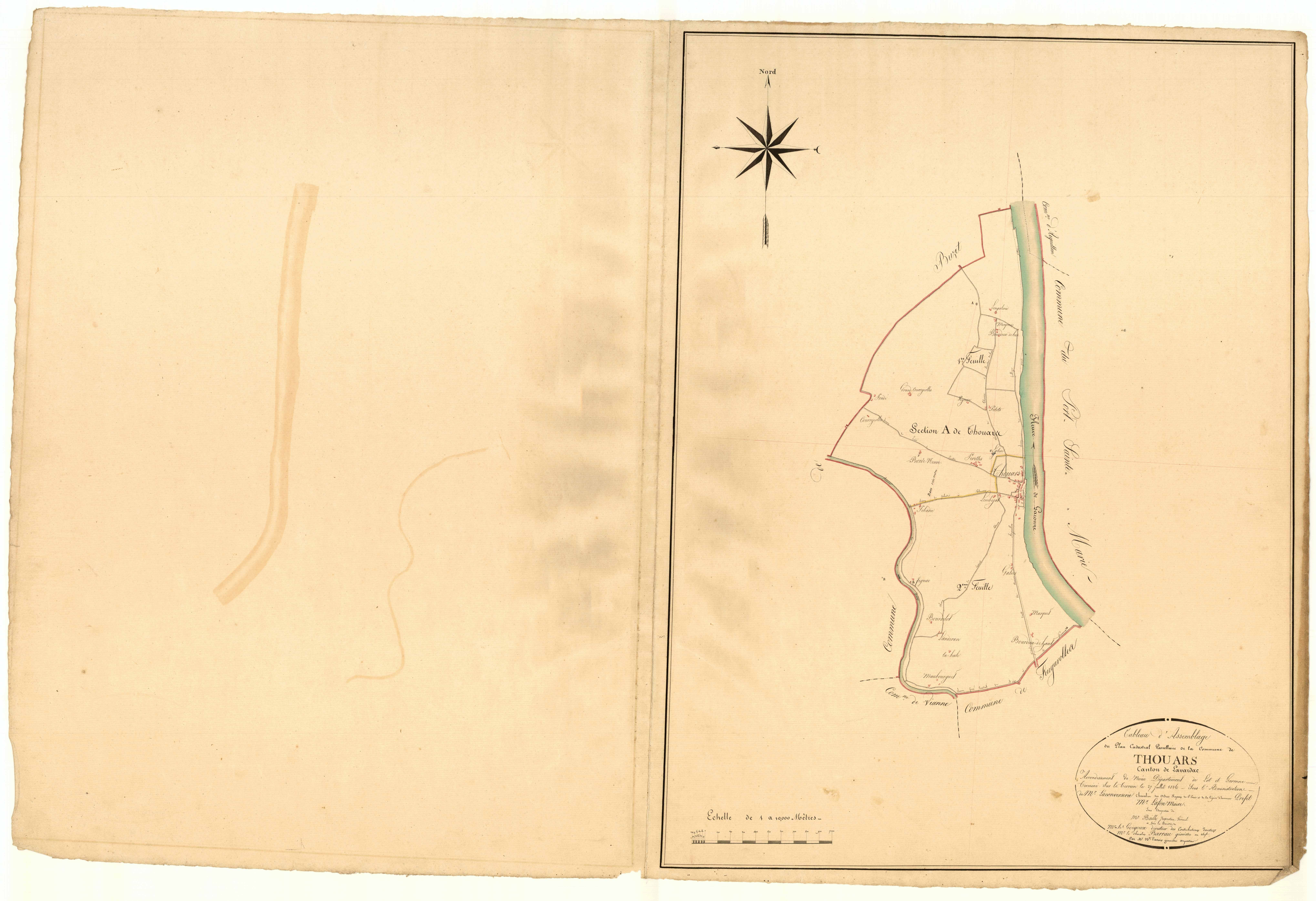 Plan napoléonien, atlas-TA, Thouars-sur-Garonne