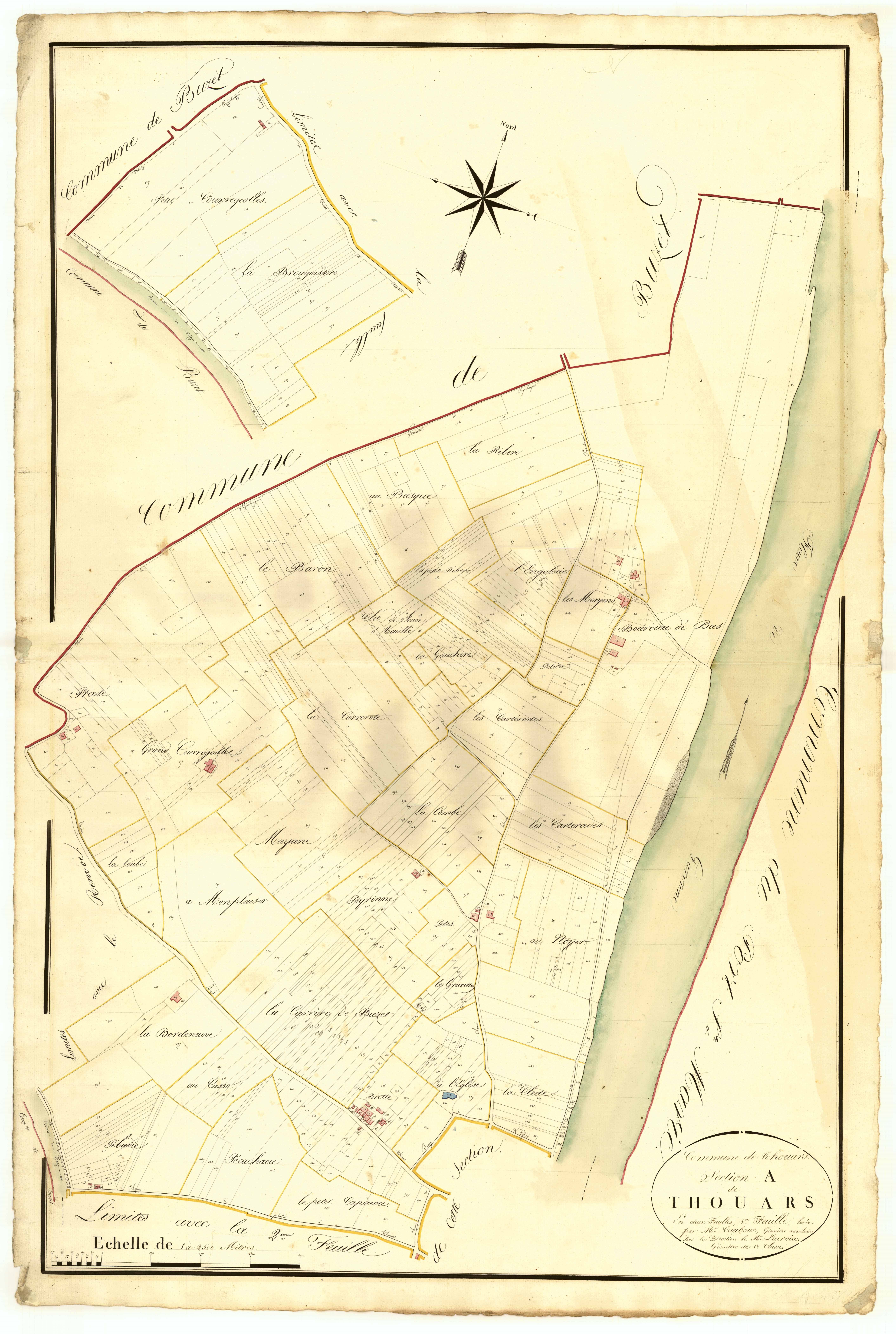 Plan napoléonien, atlas-A1 Thouars, Thouars-sur-Garonne