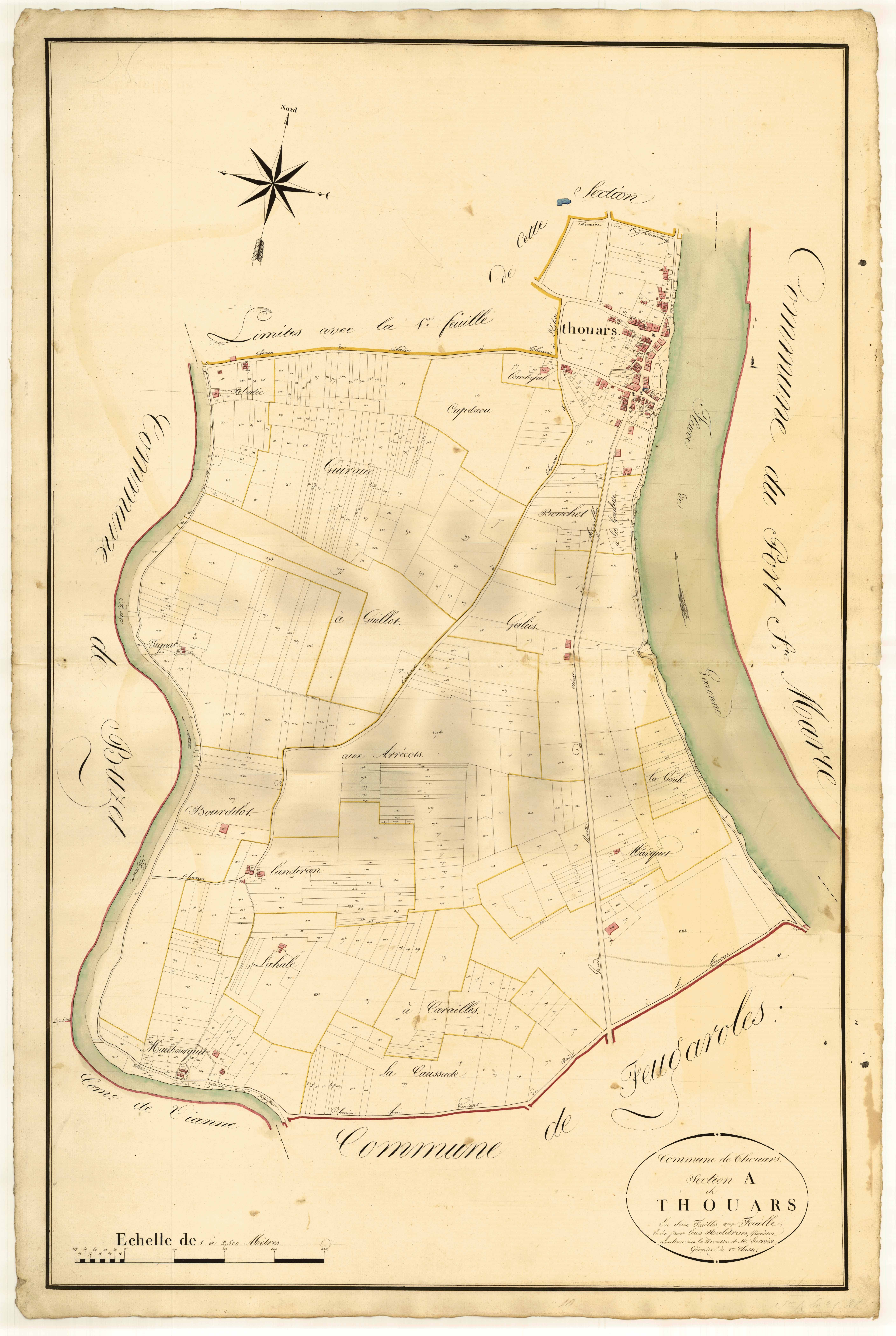 Plan napoléonien, atlas-A2 Thouars, Thouars-sur-Garonne