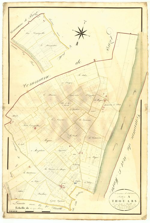 Plan napoléonien, atlas-A1 Thouars, Thouars-sur-Garonne