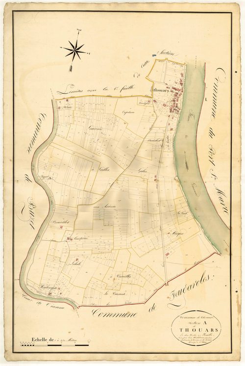Plan napoléonien, atlas-A2 Thouars, Thouars-sur-Garonne