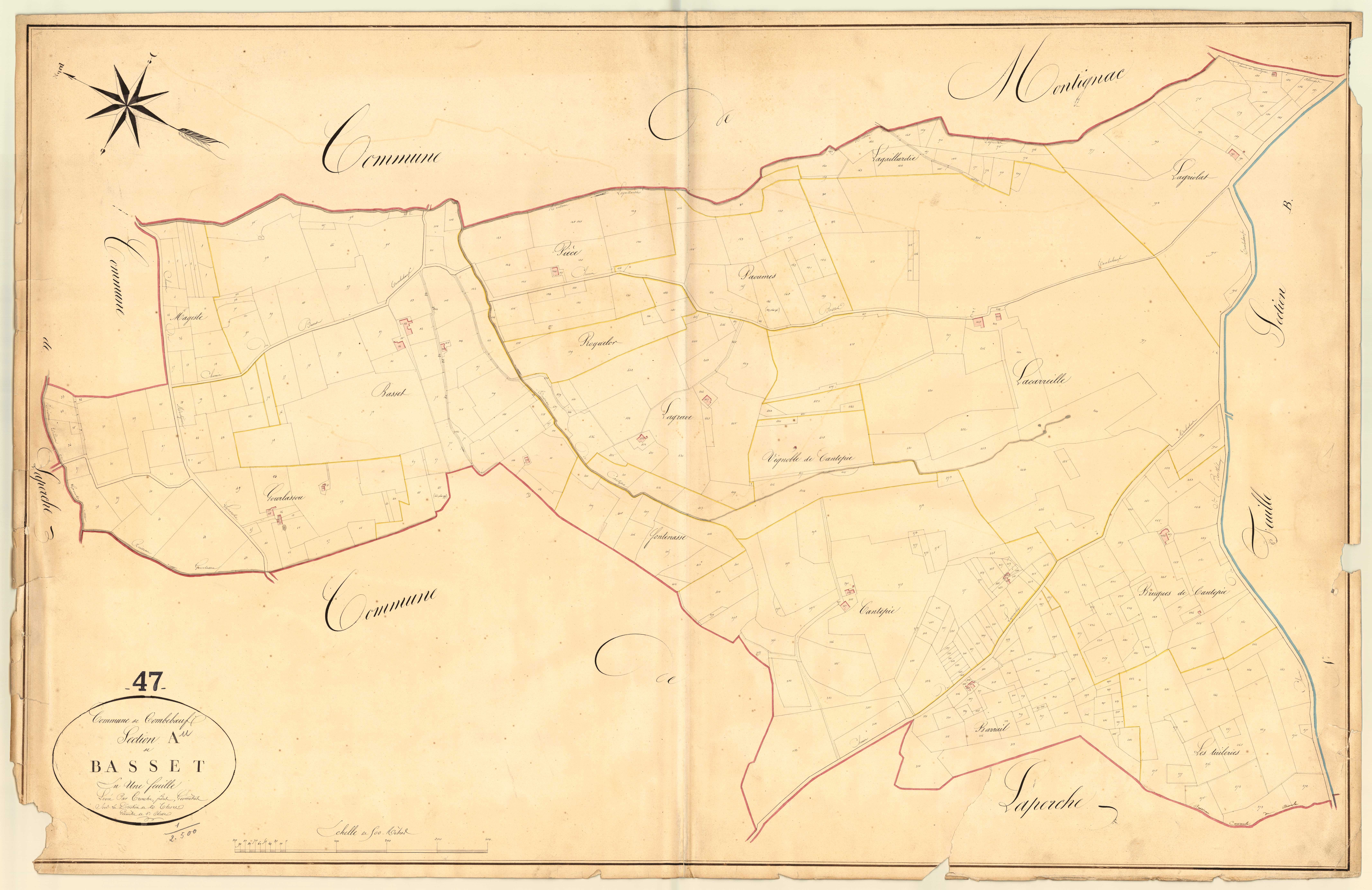 Plan napoléonien, atlas-A Basset, Tombeboeuf