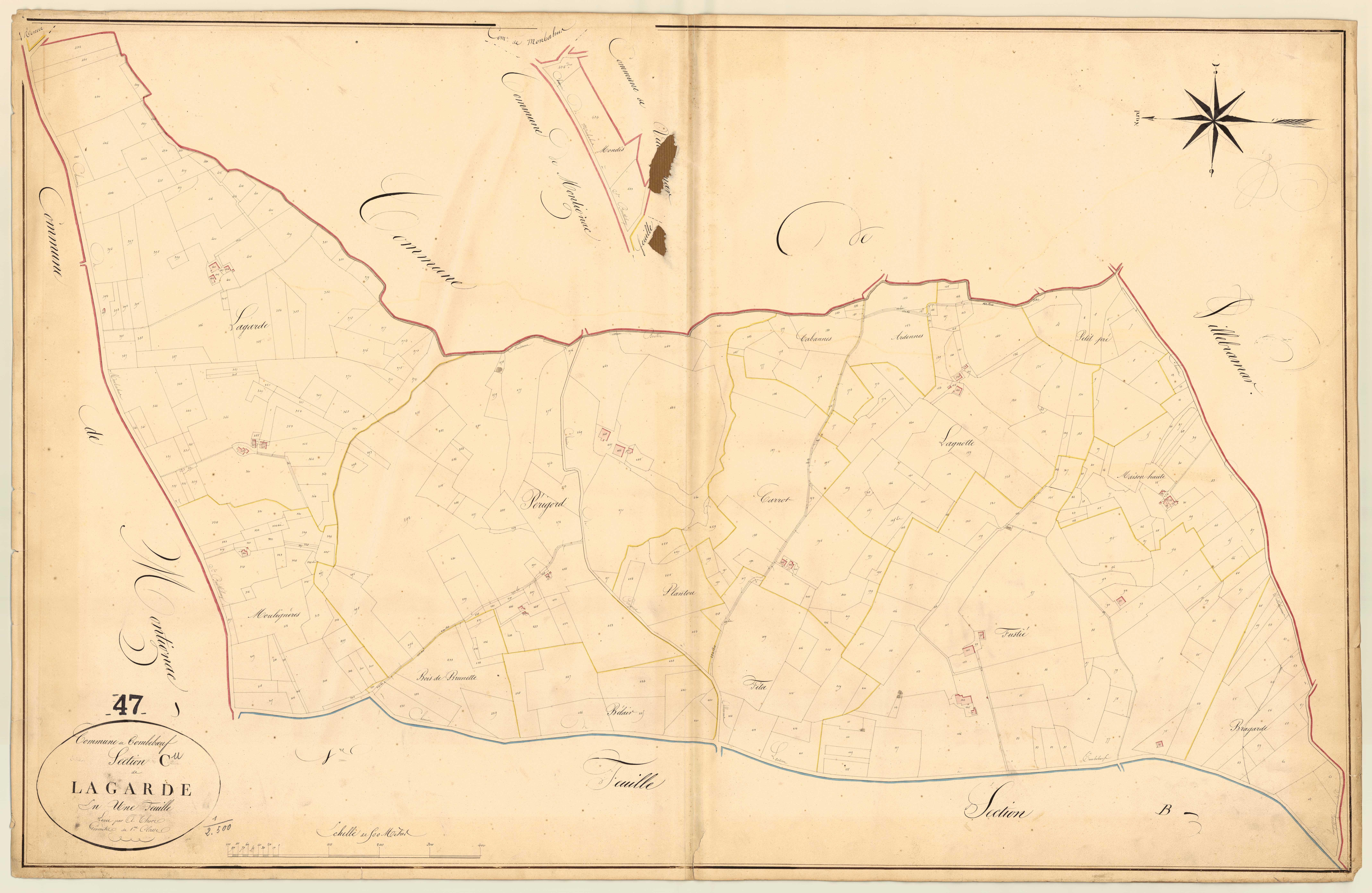 Plan napoléonien, atlas-C Lagarde, Tombeboeuf