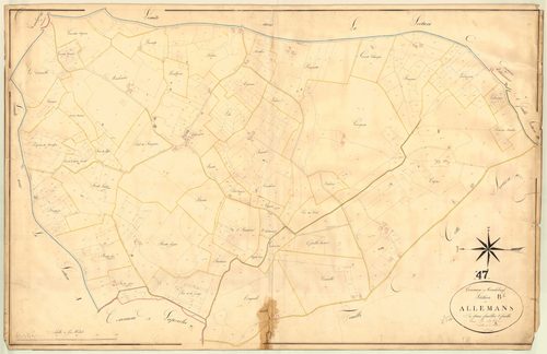 Plan napoléonien, atlas-B1 Allemans, Tombeboeuf