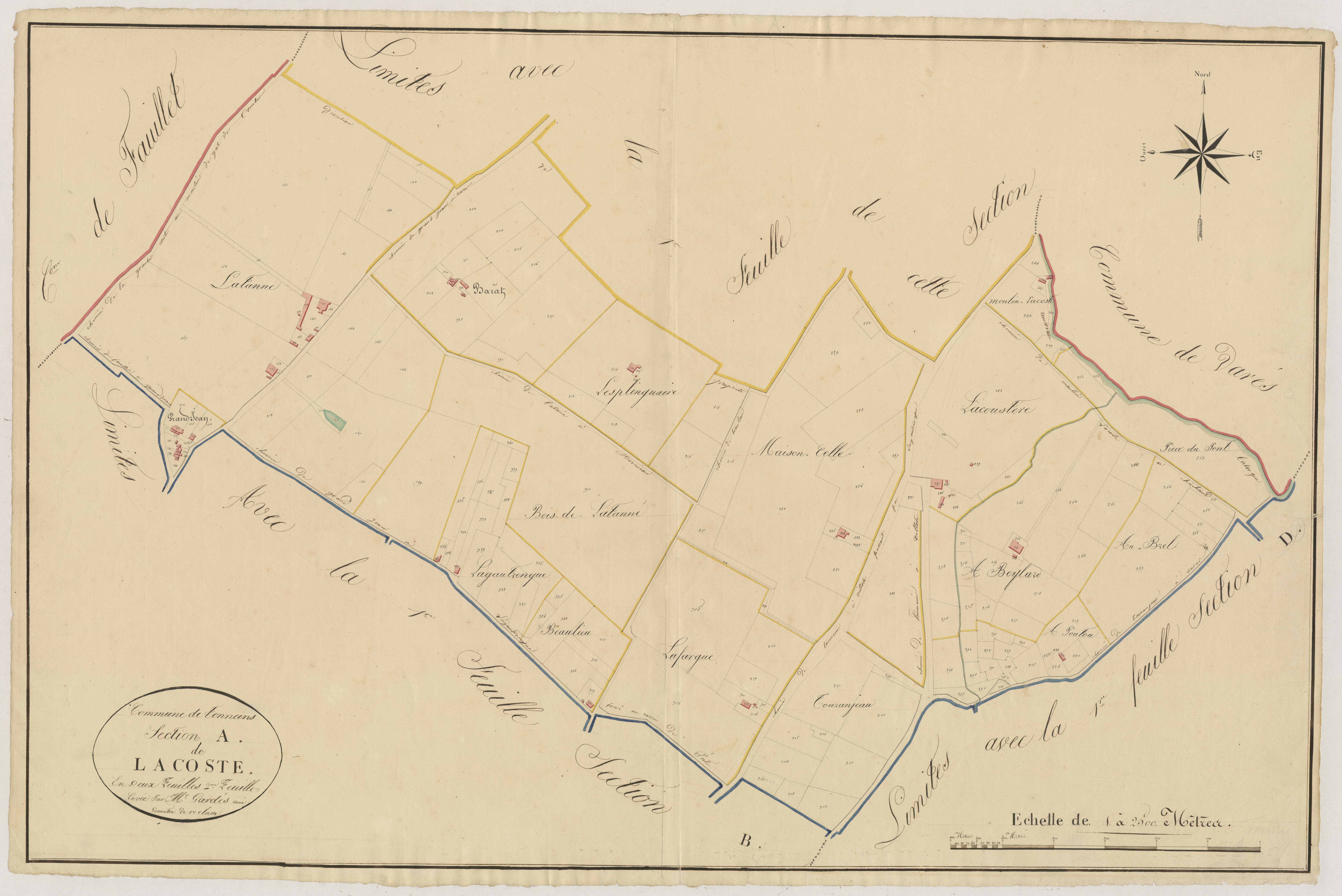 Plan napoléonien, atlas-A2 Lacoste, Tonneins