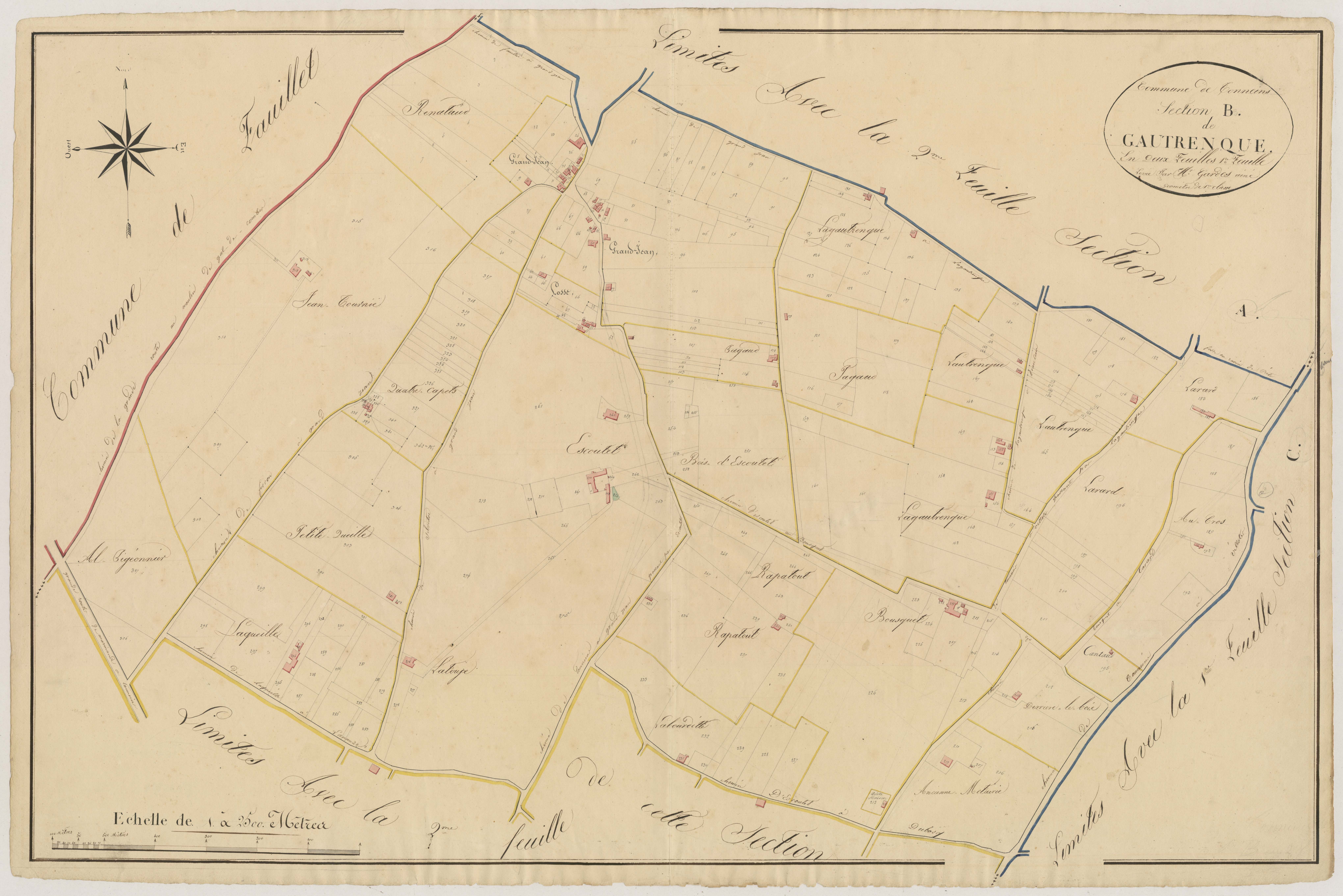Plan napoléonien, atlas-B1 Gautrenque, Tonneins