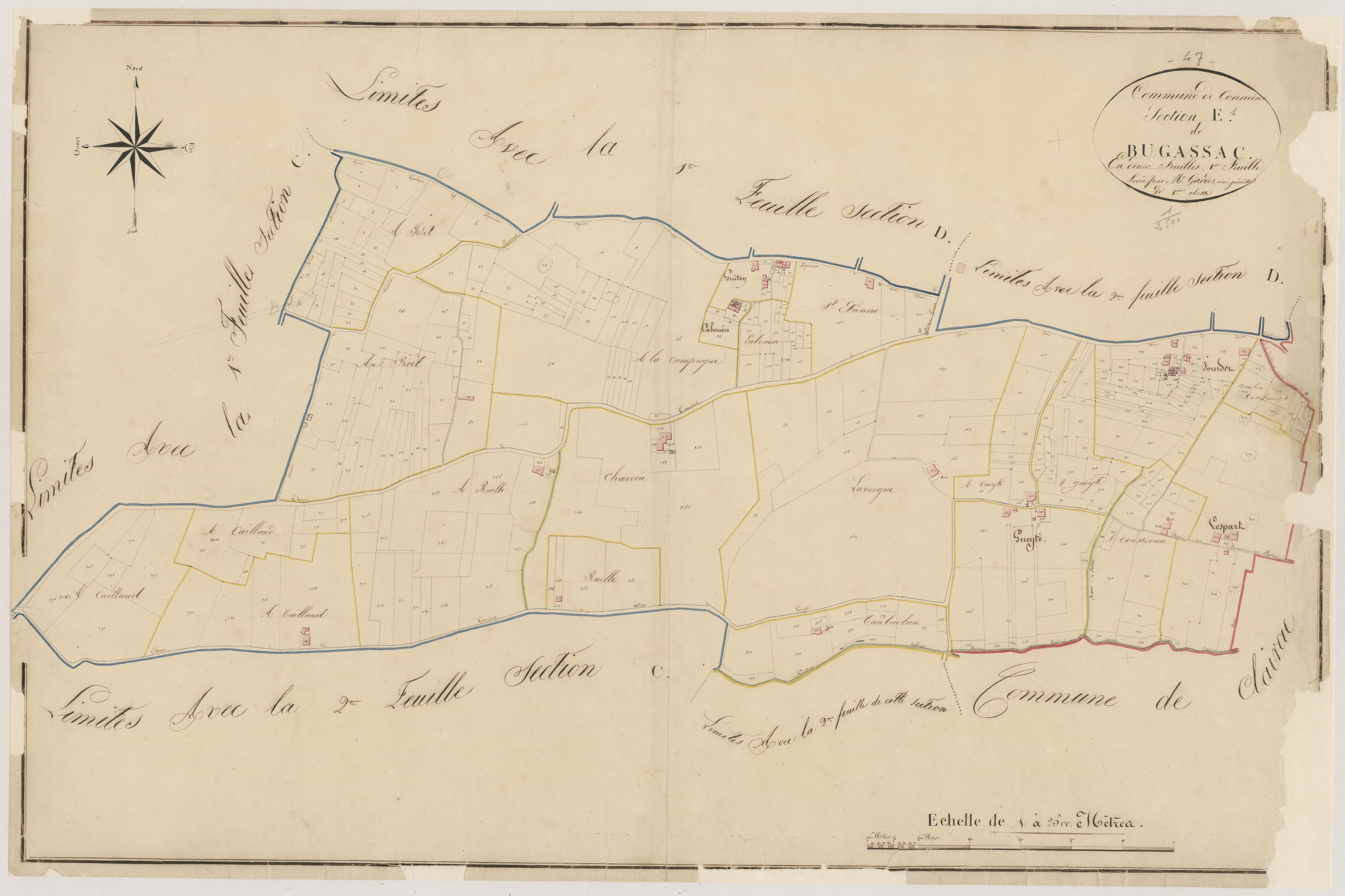 Plan napoléonien, atlas-E1 Bugassac, Tonneins