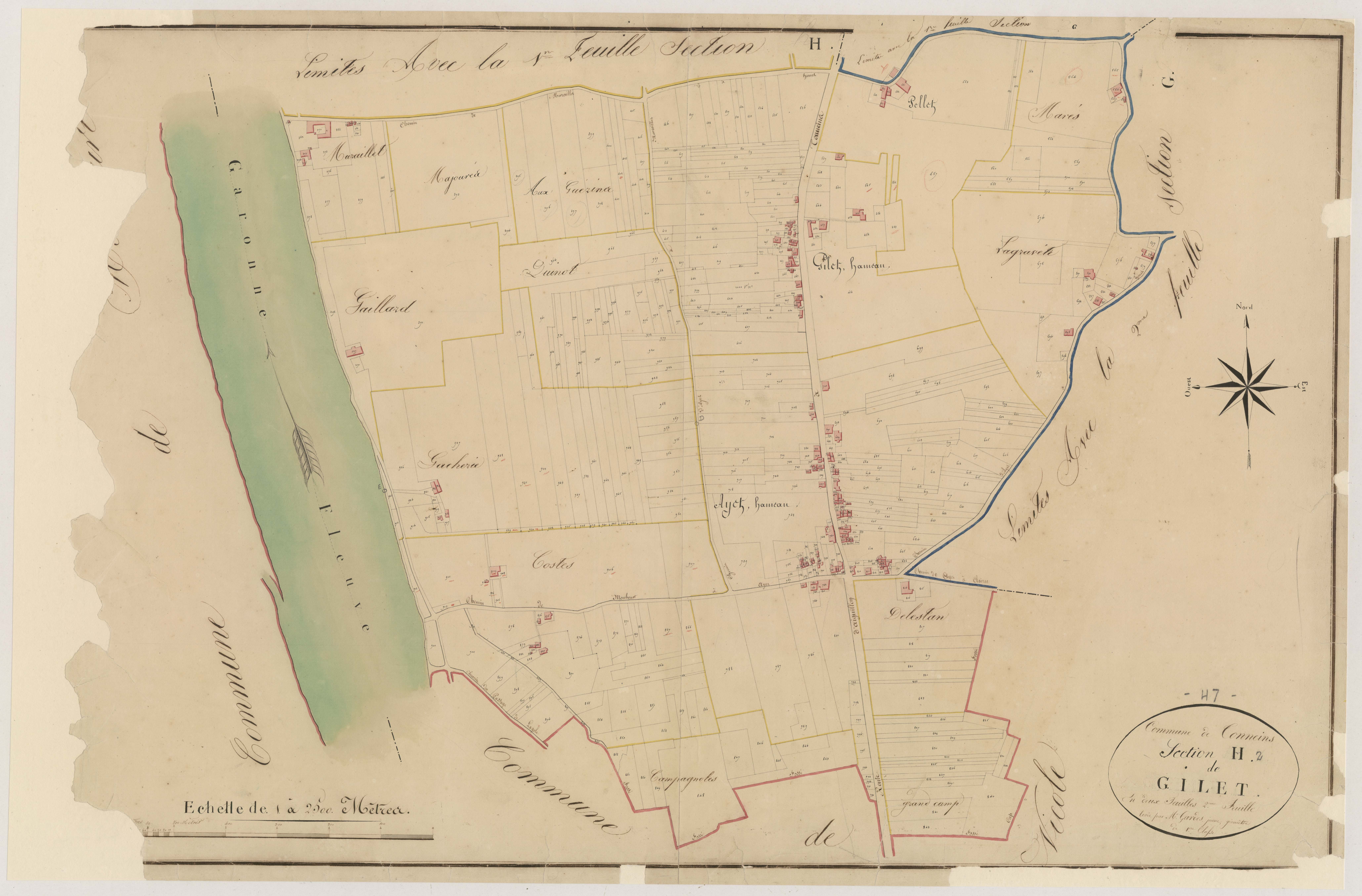 Plan napoléonien, atlas-H2 Gilet, Tonneins