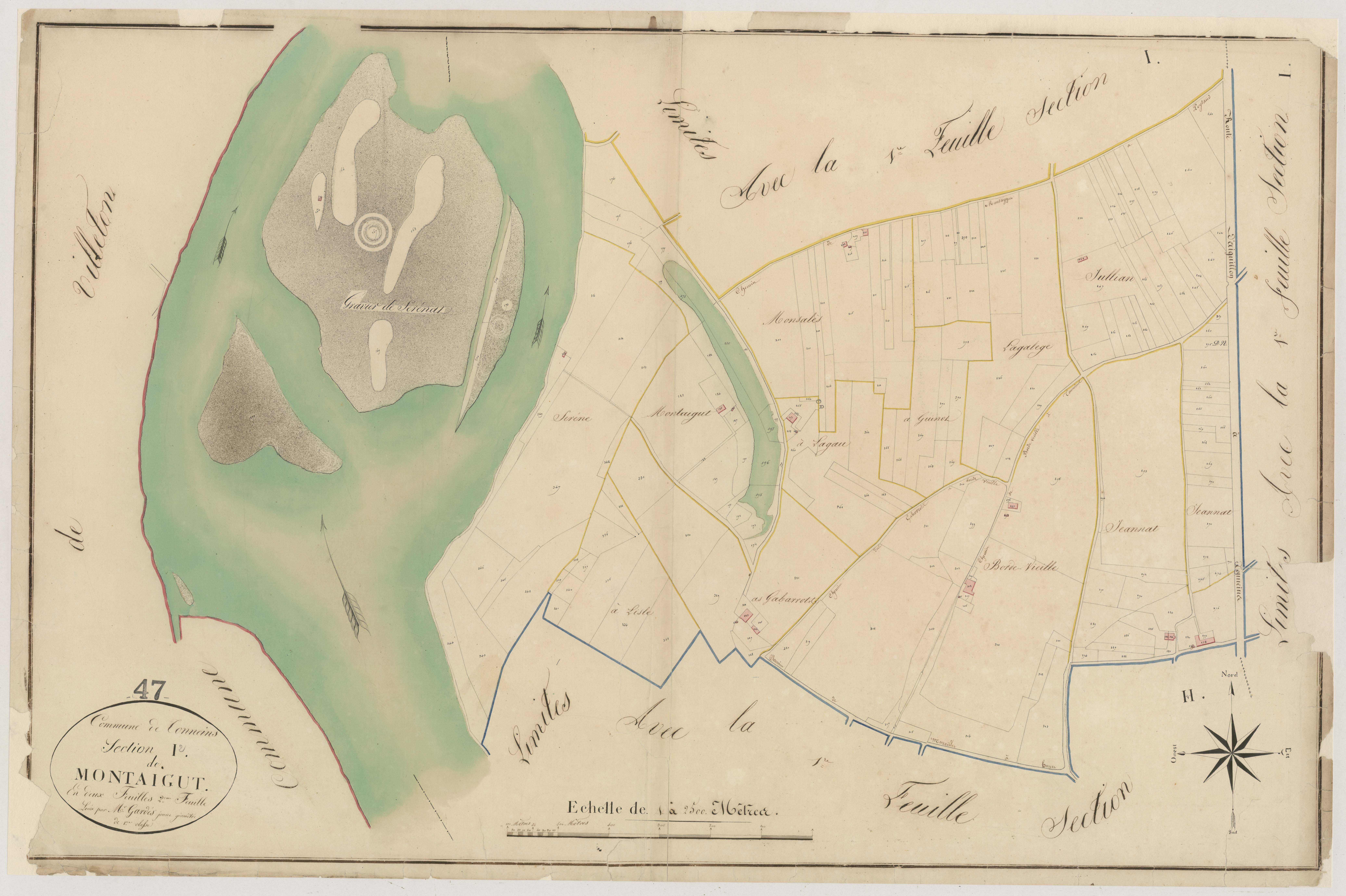 Plan napoléonien, atlas-I2 Montaigu, Tonneins