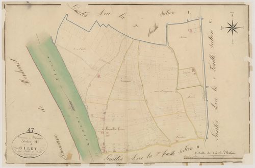 Plan napoléonien, atlas-H1 Gilet, Tonneins