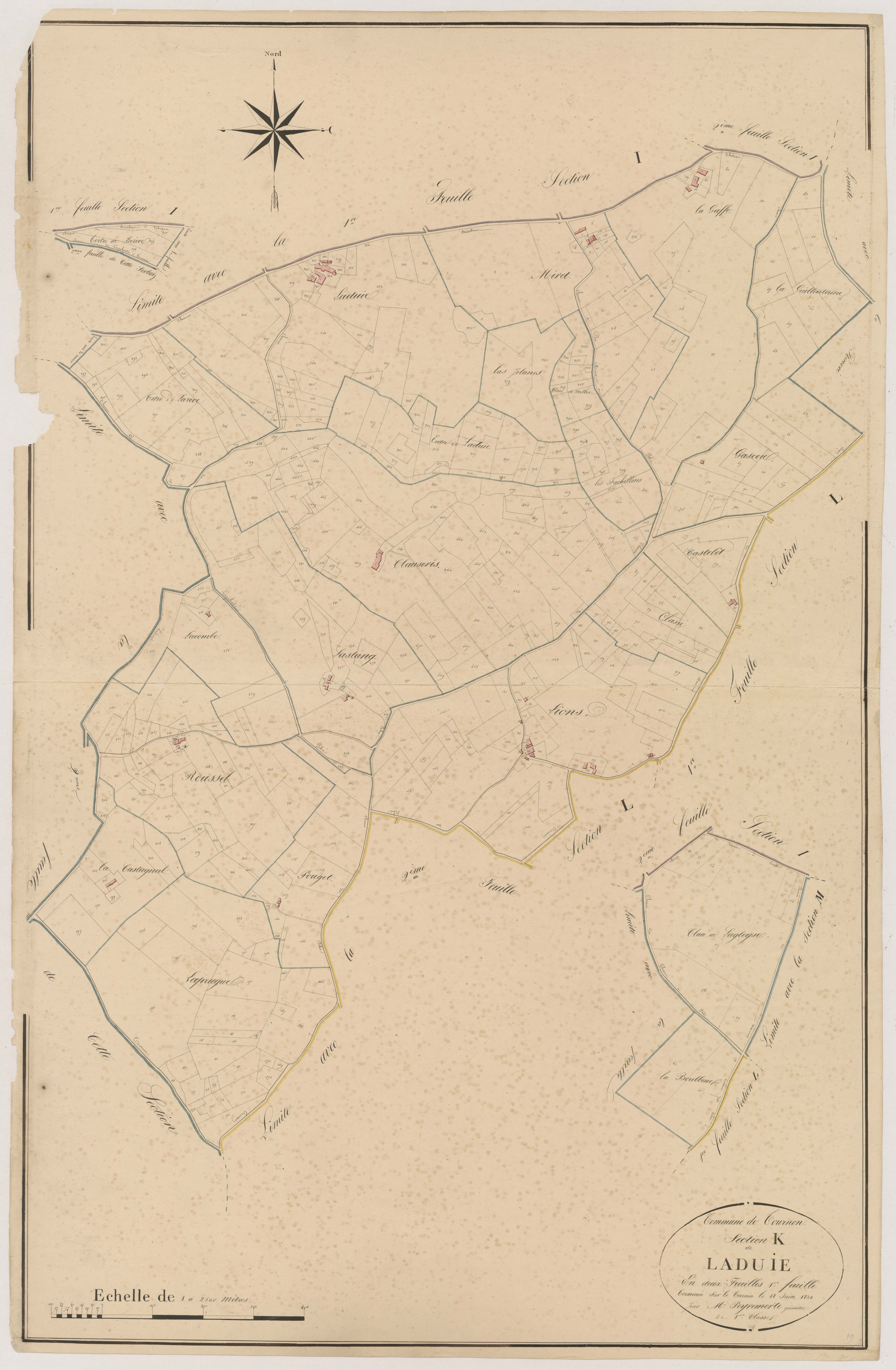 Plan napoléonien, atlas-K1 Laduie, Tournon-d’Agenais