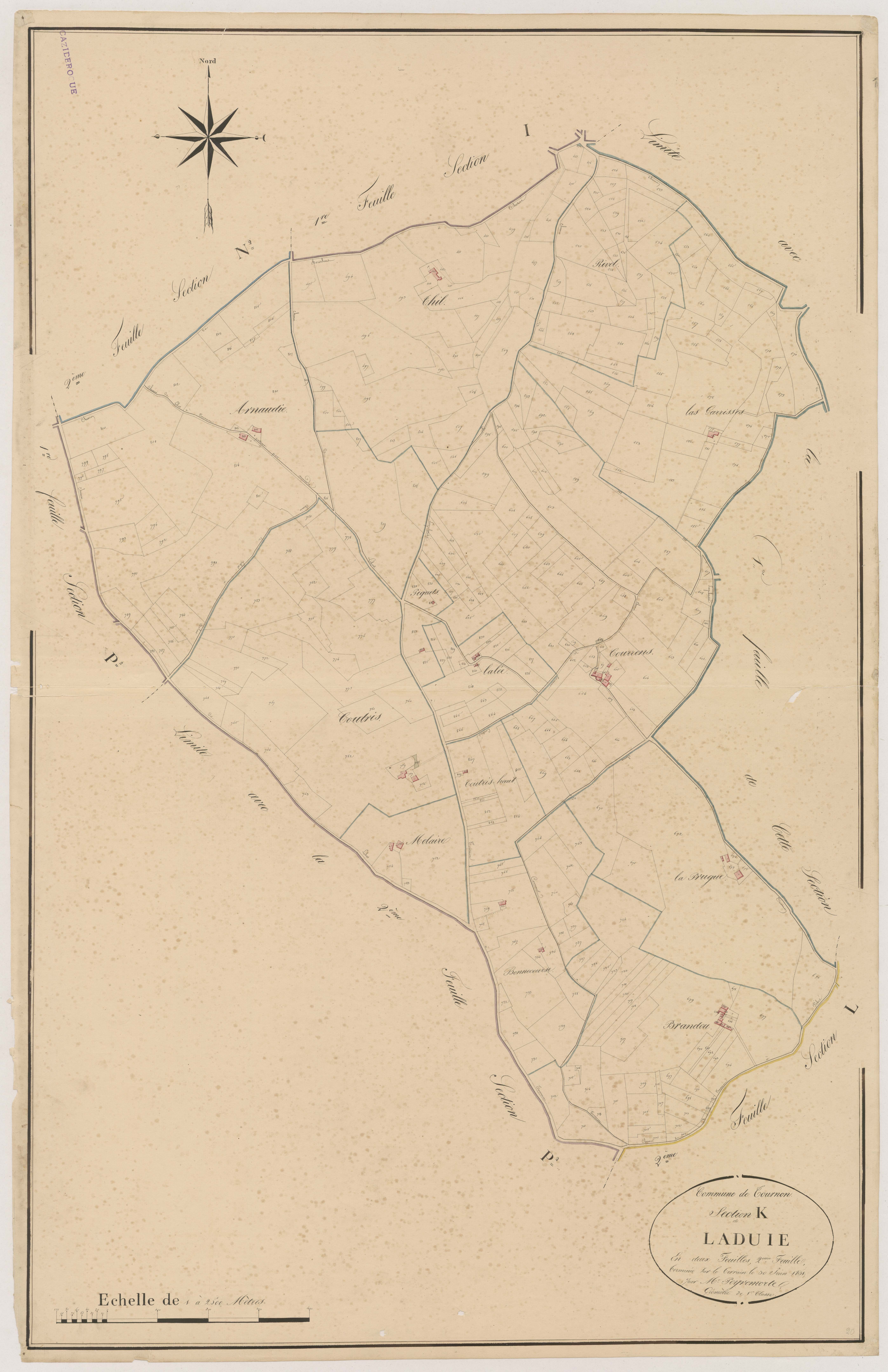 Plan napoléonien, atlas-K2 Laduie, Tournon-d’Agenais