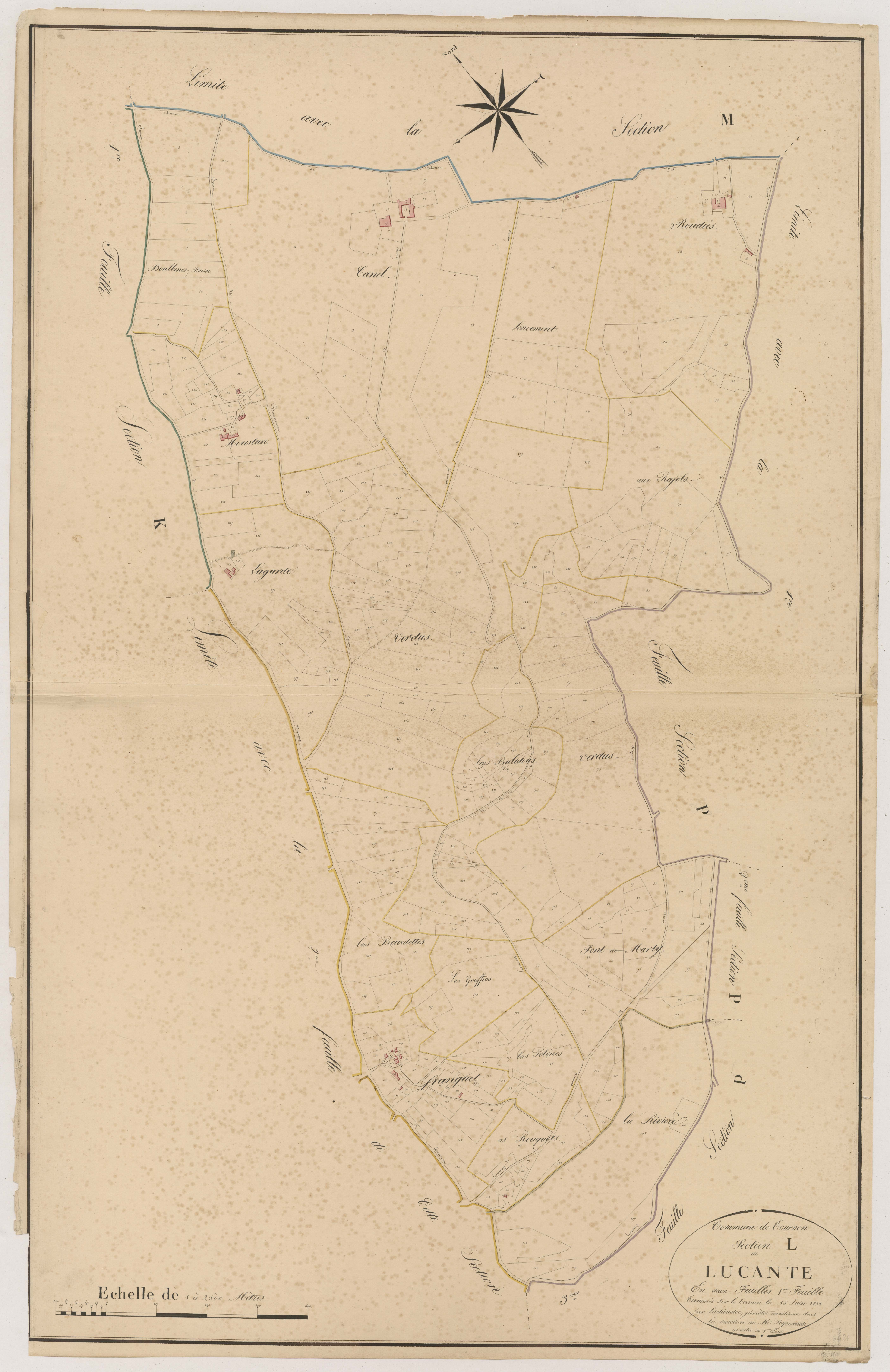 Plan napoléonien, atlas-L1 Lucante, Tournon-d’Agenais