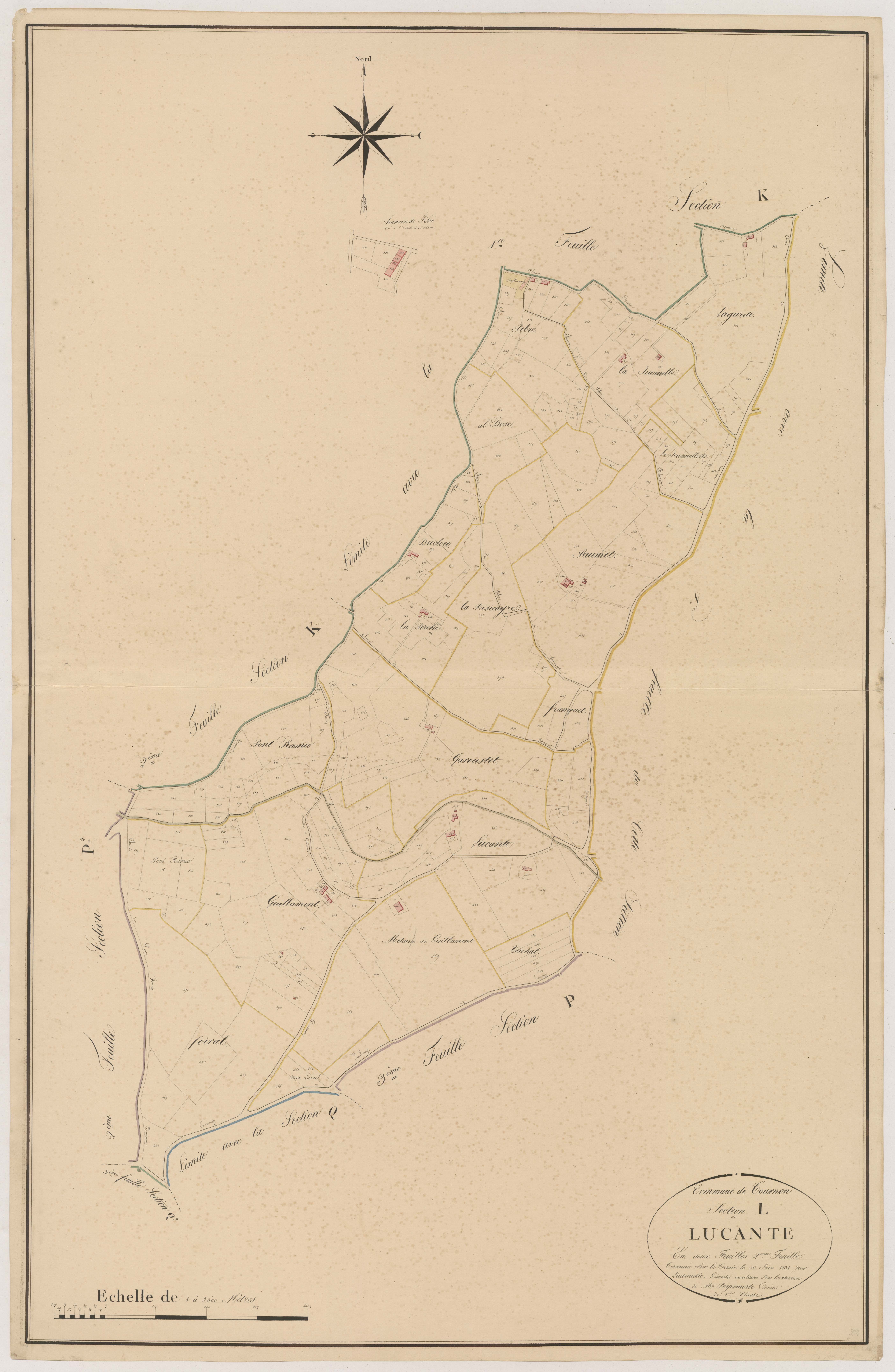 Plan napoléonien, atlas-L2 Lucante, Tournon-d’Agenais