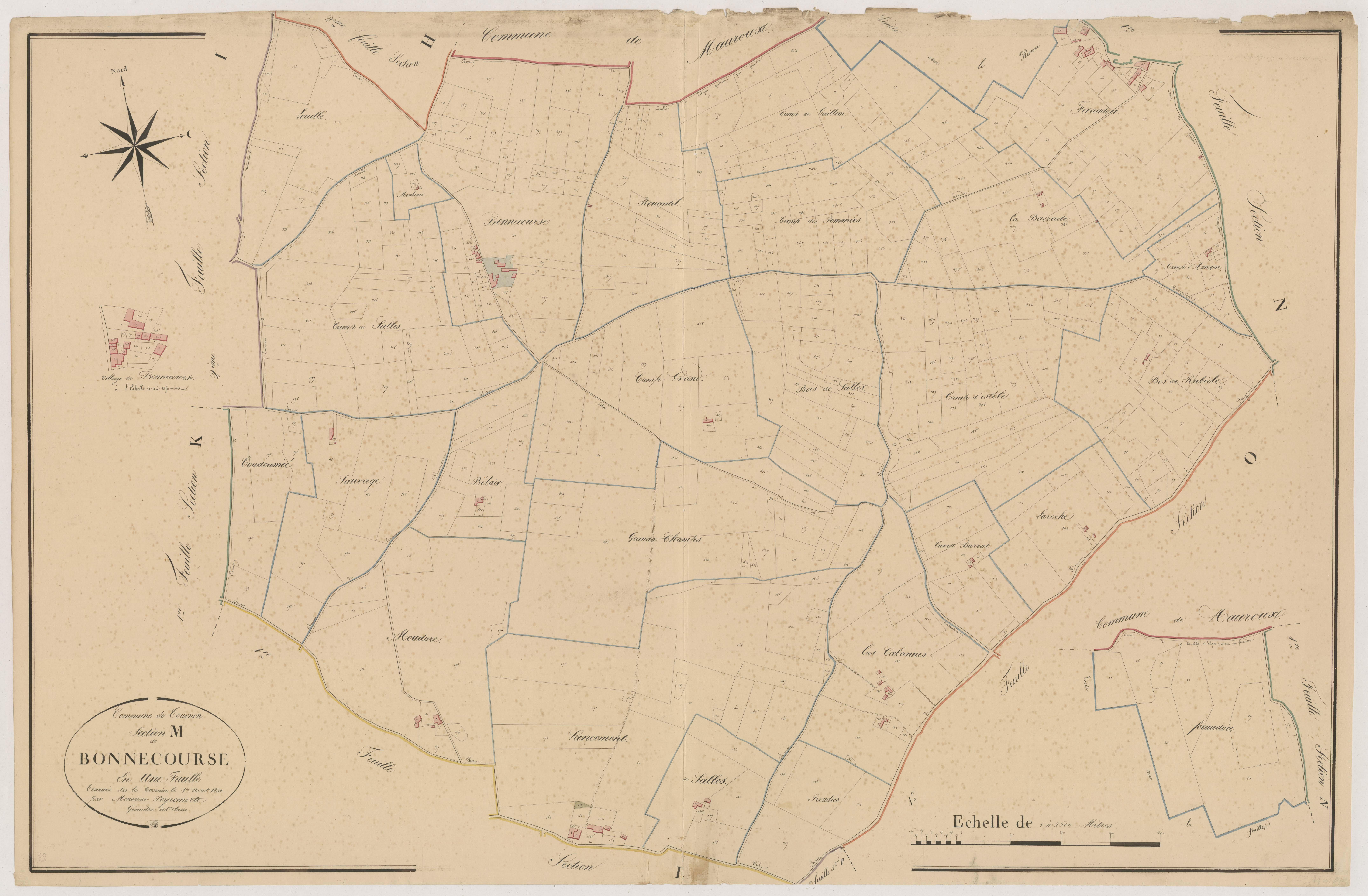 Plan napoléonien, atlas-M Bonnecourse, Tournon-d’Agenais