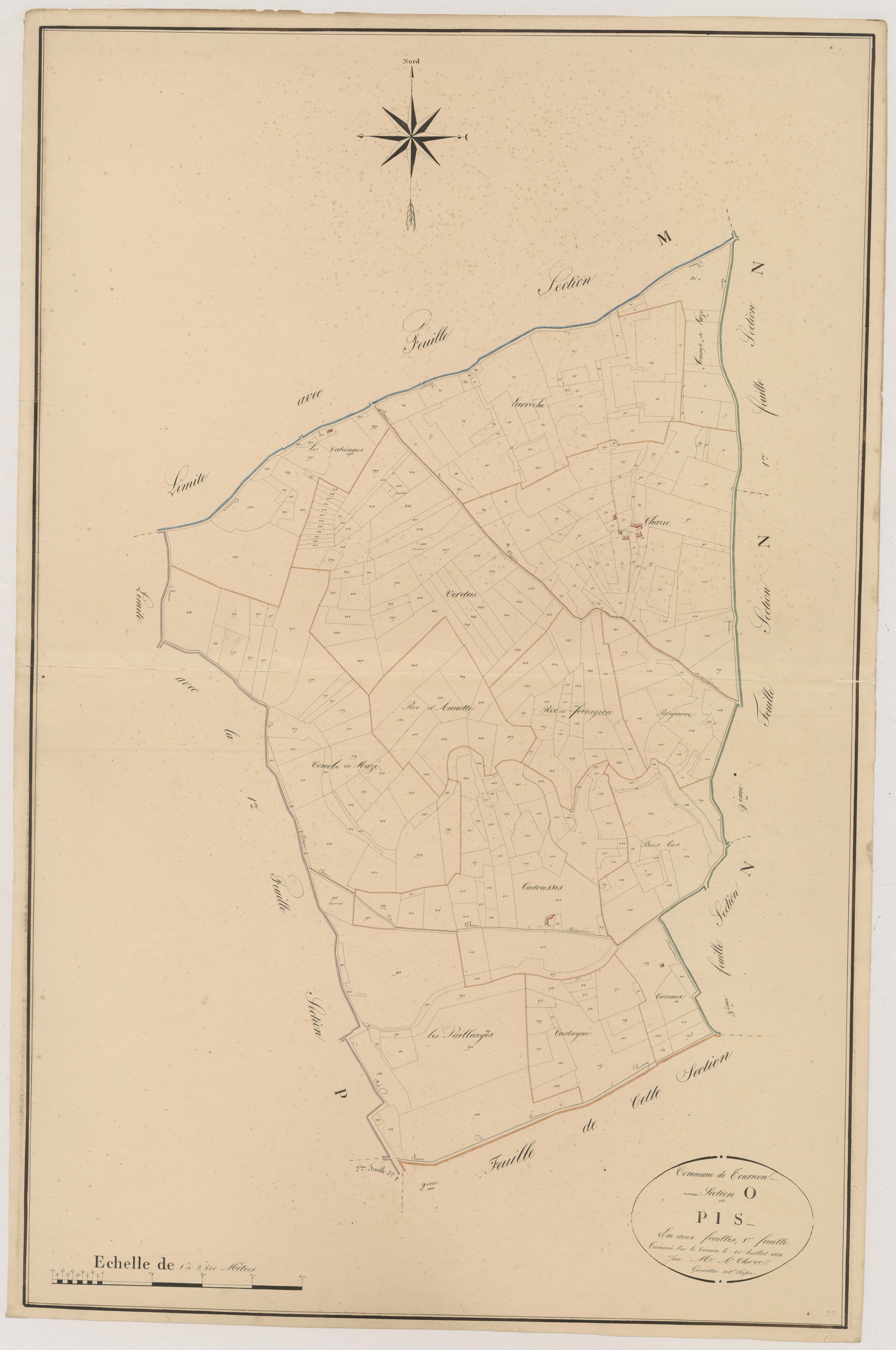 Plan napoléonien, atlas-O1 Pis, Tournon-d’Agenais
