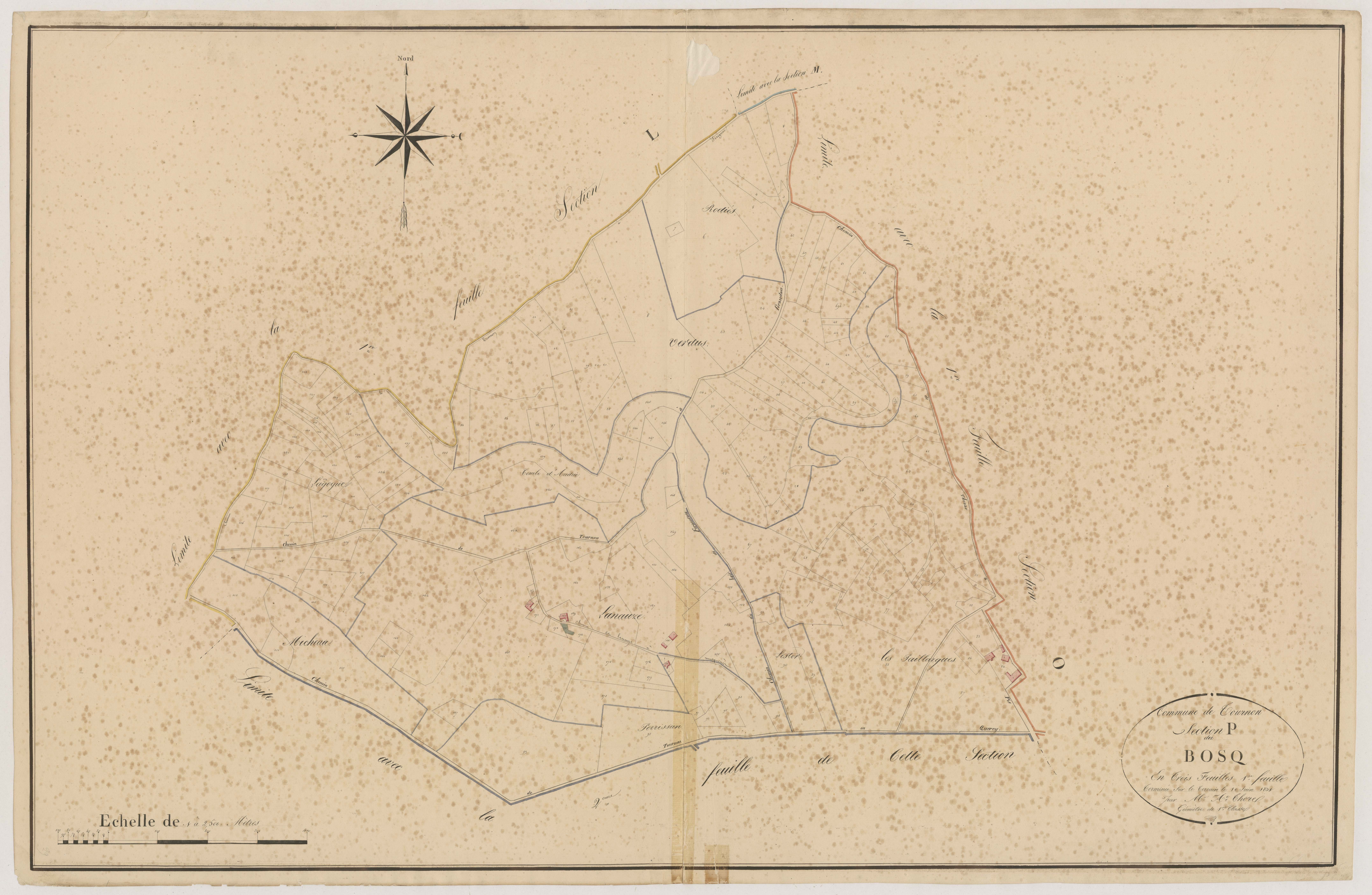 Plan napoléonien, atlas-P1 Bosq, Tournon-d’Agenais