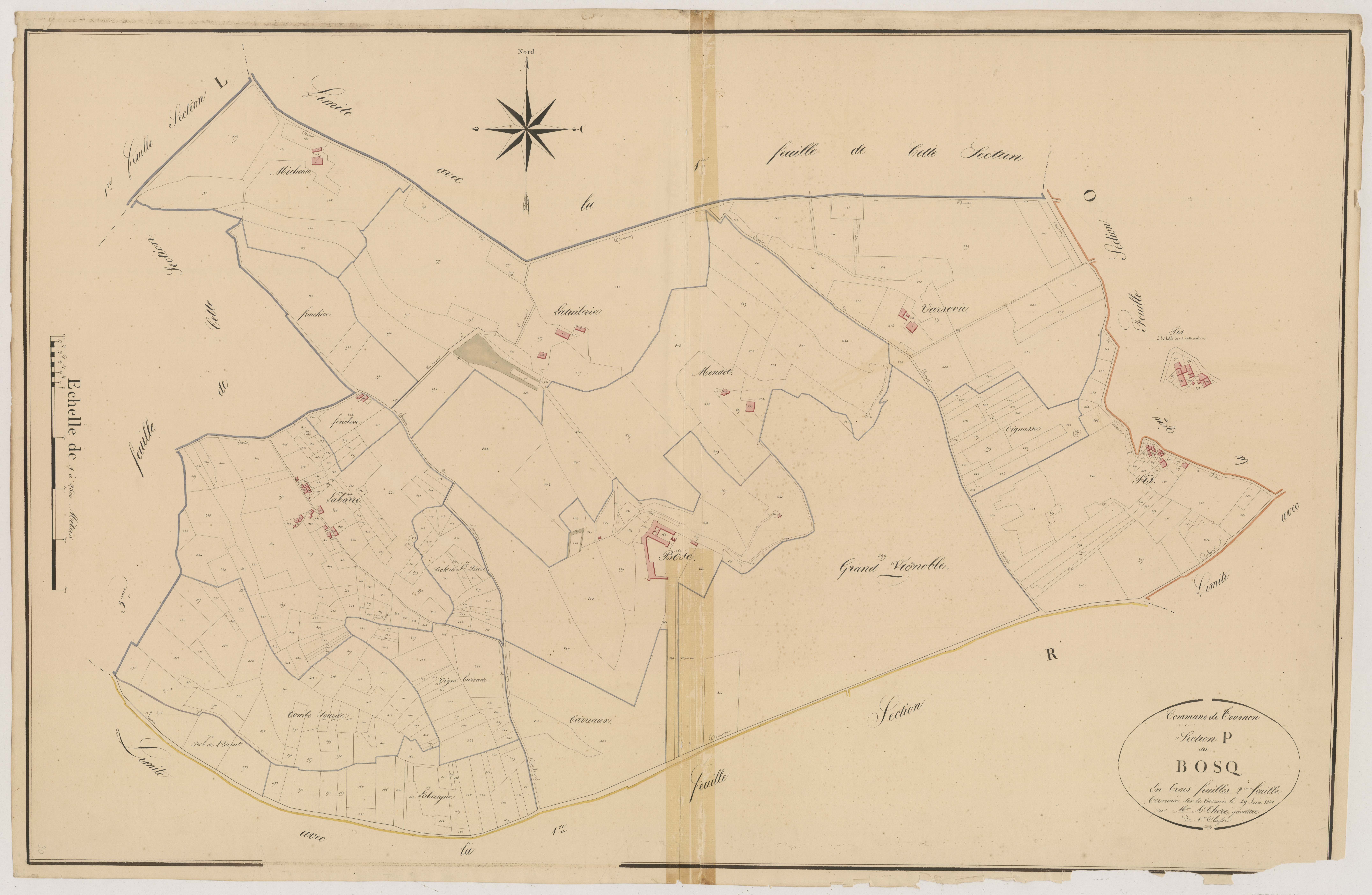 Plan napoléonien, atlas-P2 Bosq, Tournon-d’Agenais