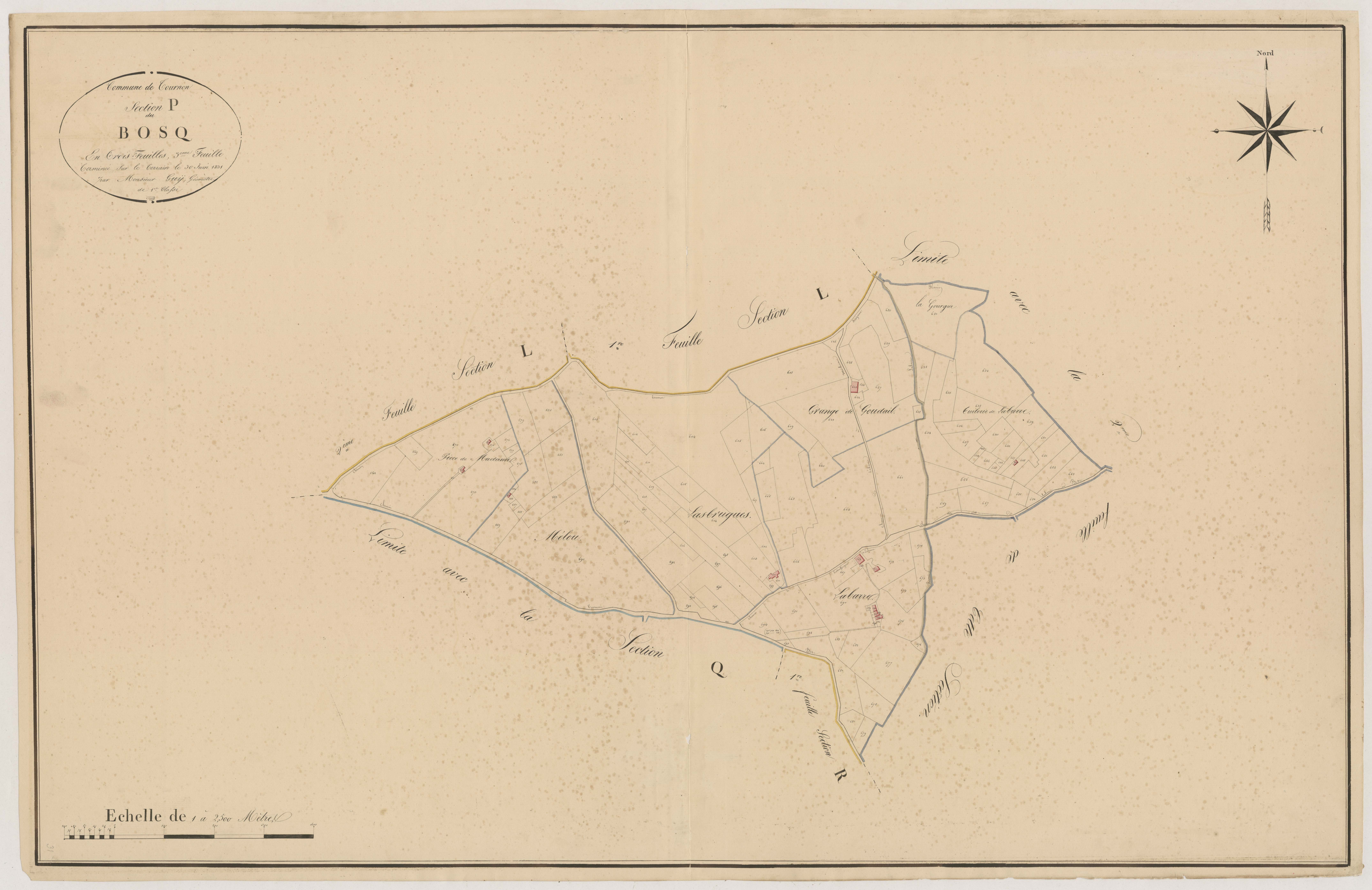 Plan napoléonien, atlas-P3 Bosq, Tournon-d’Agenais
