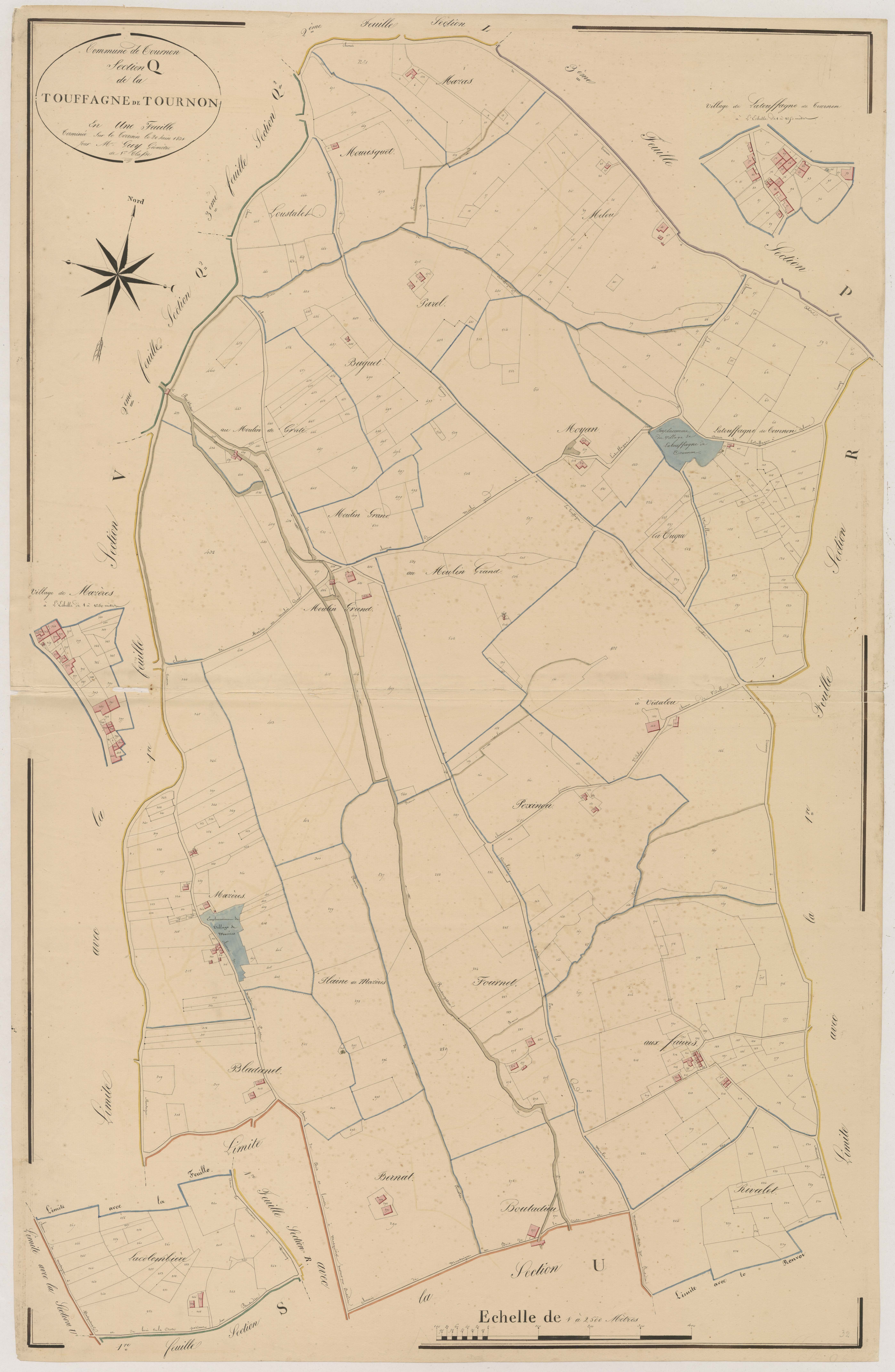 Plan napoléonien, atlas-Q Touffagne-de-Tournon, Tournon-d’Agenais